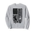 Baseball Dad American Usa Flag Sweatshirt - Minimalist Print for Adults - T-Shirt, Sweatshirt, Hoodie