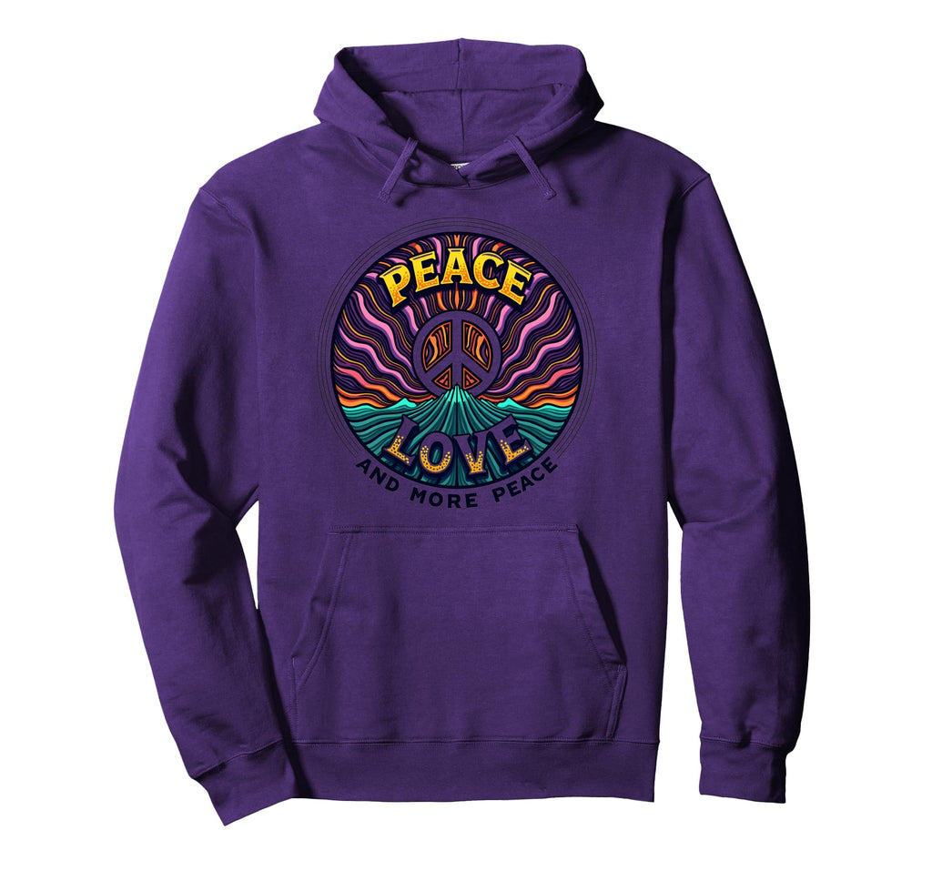 Hippie Peace Love 60S Groovy Psychedelic Hoodie - Unique Graphic Men Women - T-Shirt, Sweatshirt, Hoodie