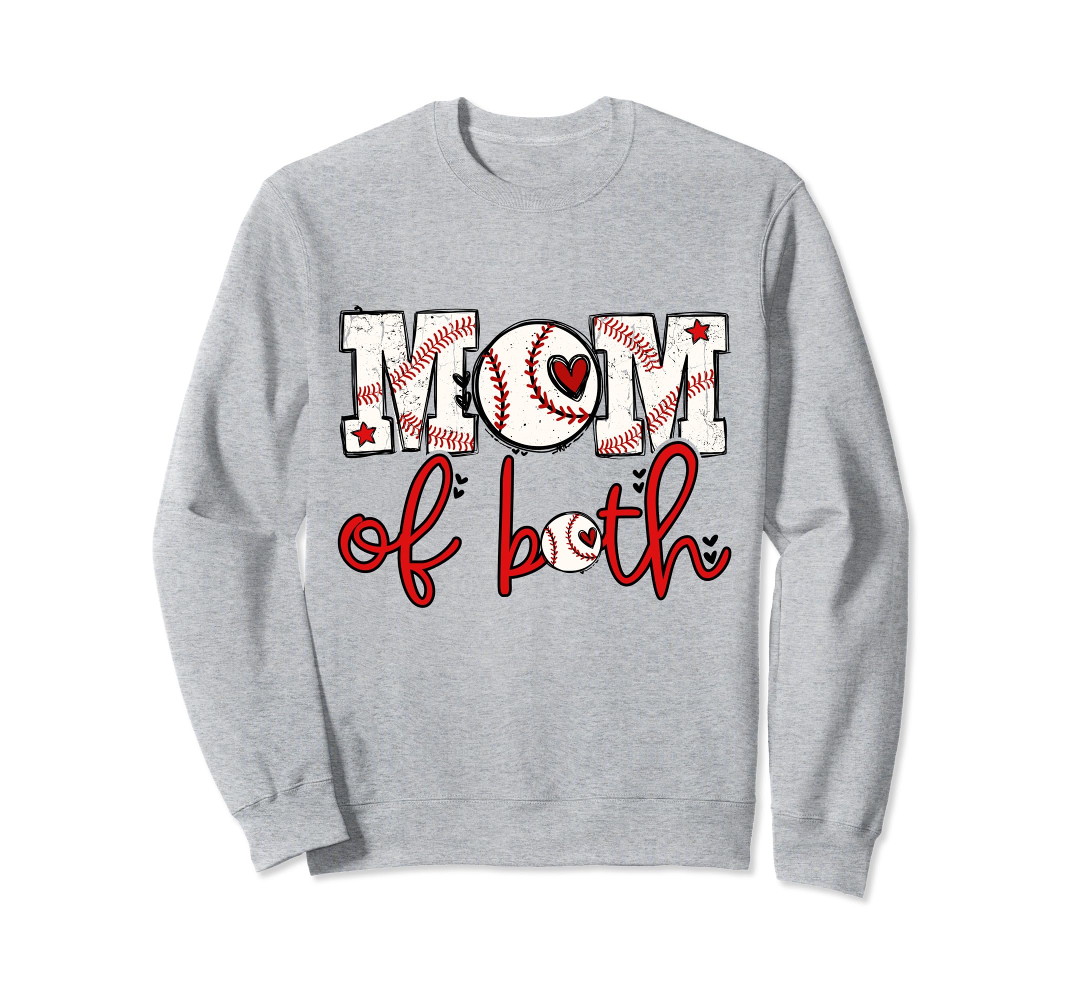 Mom Both Softball Baseball Mama Sweatshirt - Minimalist Print for Adults - T-Shirt, Sweatshirt, Hoodie