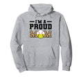 Im Proud Mom Softball Baseball Hoodie - Aesthetic Graphic for Adults - T-Shirt, Sweatshirt, Hoodie