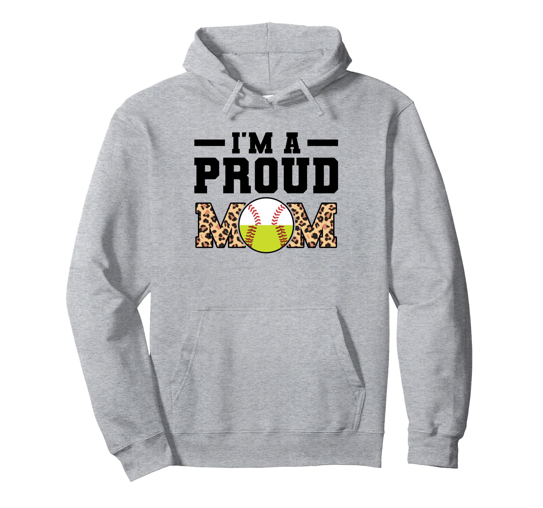 Im Proud Mom Softball Baseball Hoodie - Aesthetic Graphic for Adults - T-Shirt, Sweatshirt, Hoodie