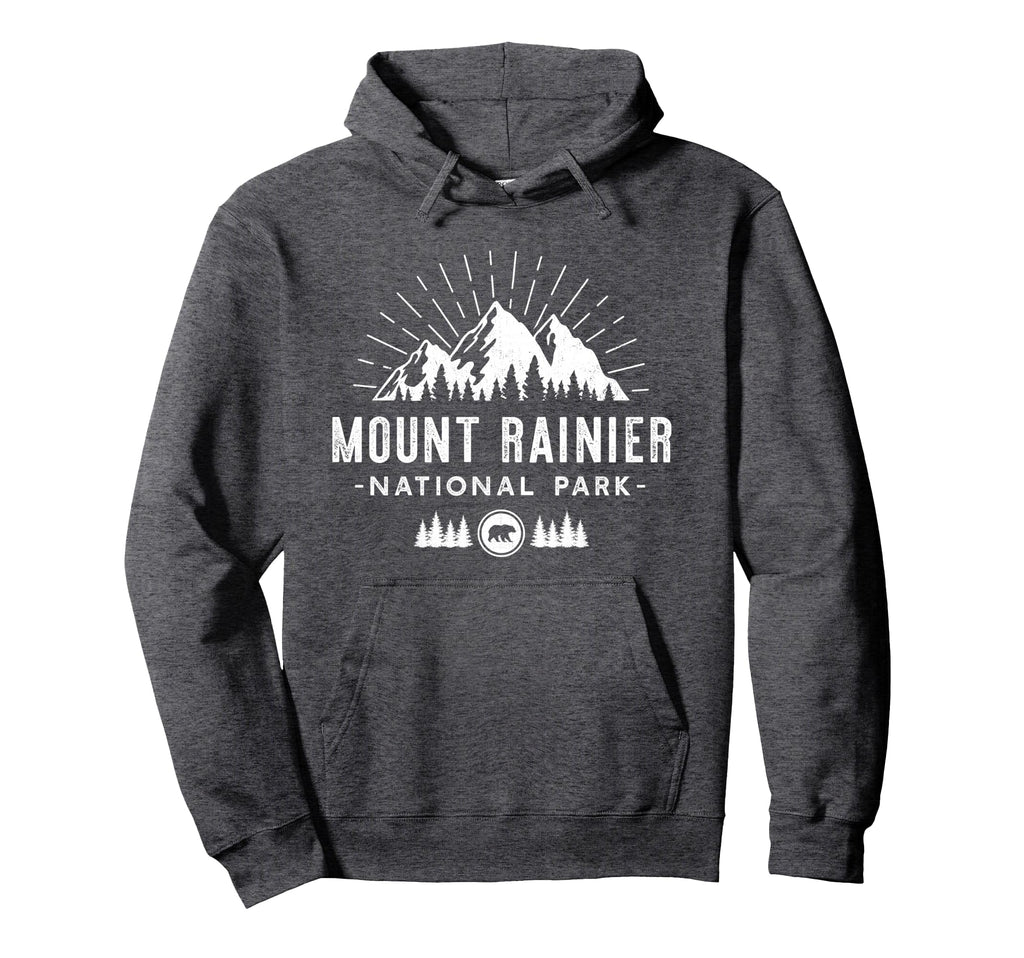Mount Rainier National Park Hiking Vacation Hoodie - Graphic Print Unisex - T-Shirt, Sweatshirt, Hoodie