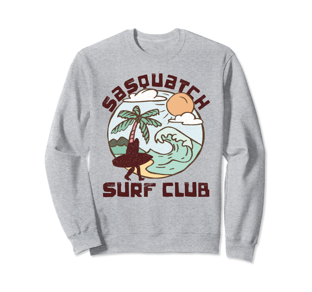 Sasquatch Surf Club Bigfoot Summer Sweatshirt - Streetwear Style Unisex - T-Shirt, Sweatshirt, Hoodie