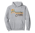 Stowe Vermont 70S 80S Distressed Gift Hoodie - Graphic Print Unisex - T-Shirt, Sweatshirt, Hoodie