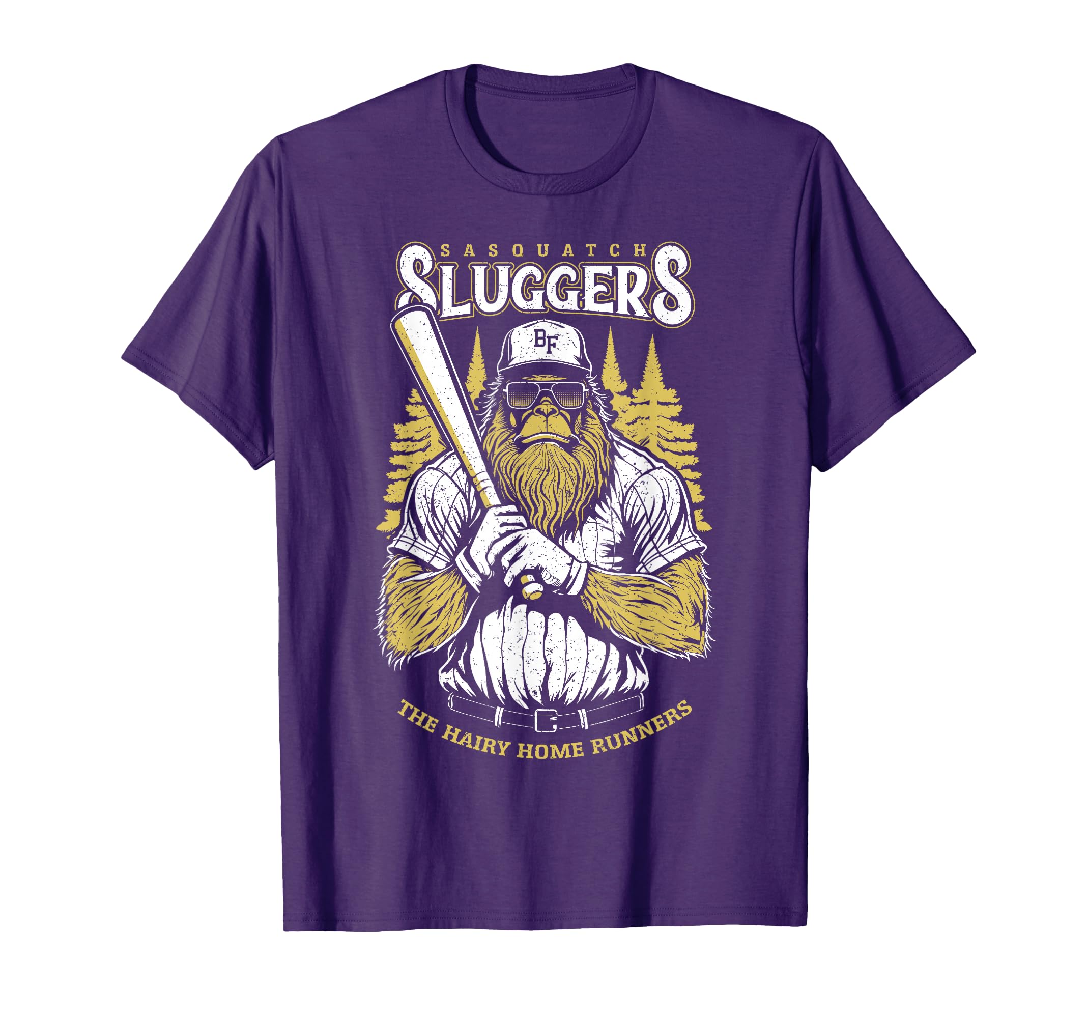 Bigfoot Baseball Player Coach Funny T-Shirt - Minimalist Print Men Women - T-Shirt, Sweatshirt, Hoodie