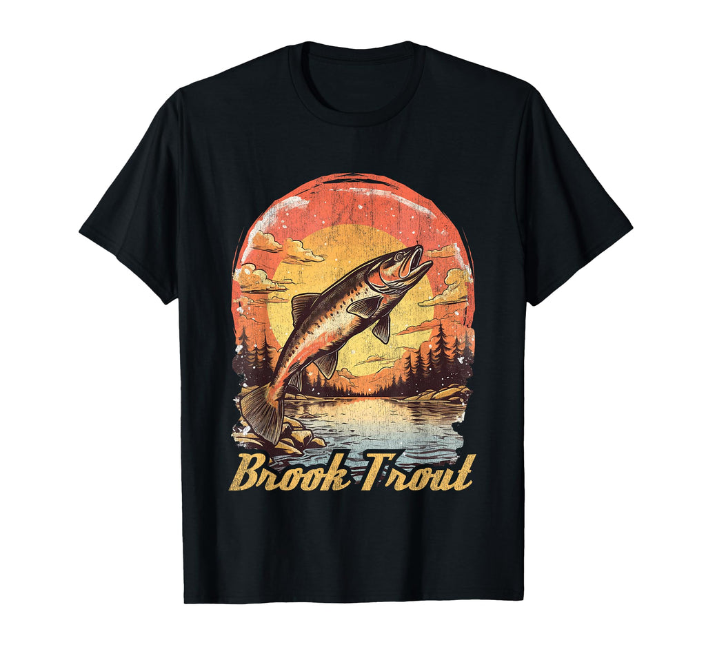 Brook Trout Fishing Freshwater Brook T-Shirt - Minimalist Print for Adults - T-Shirt, Sweatshirt, Hoodie