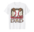 Baseball Dad Leopard Proud Ball Dad T-Shirt - Casual Everyday Wear Unisex - T-Shirt, Sweatshirt, Hoodie
