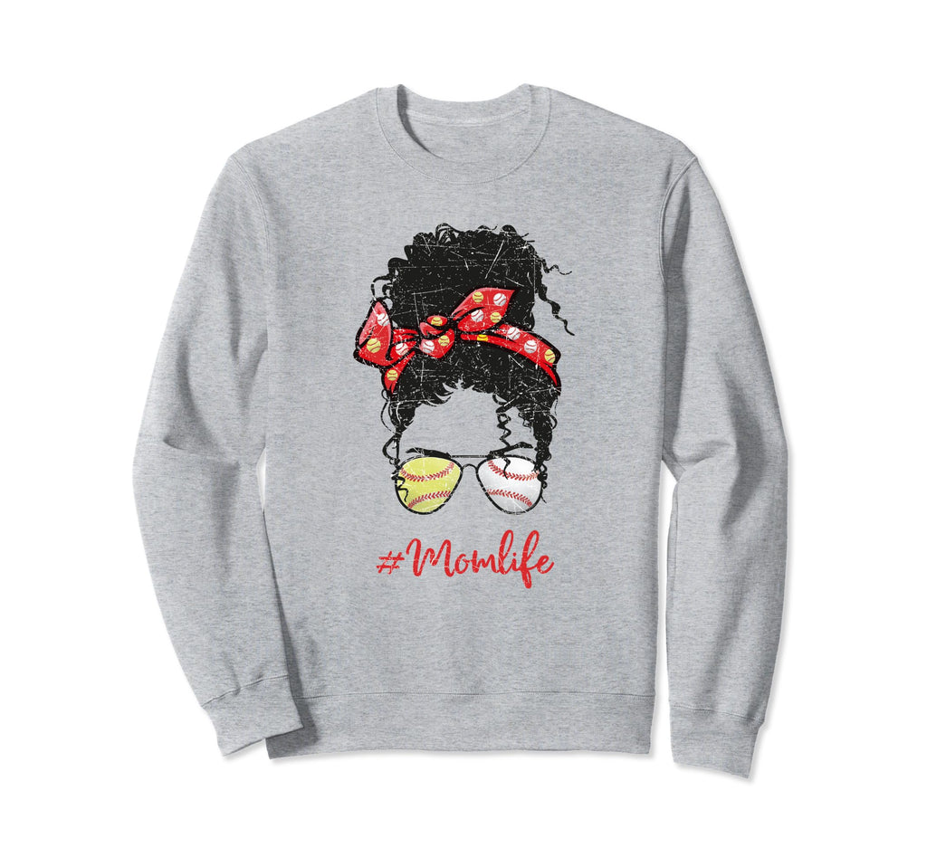 Mom Life Softball Baseball Sweatshirt - Custom Art Print for Adults - T-Shirt, Sweatshirt, Hoodie
