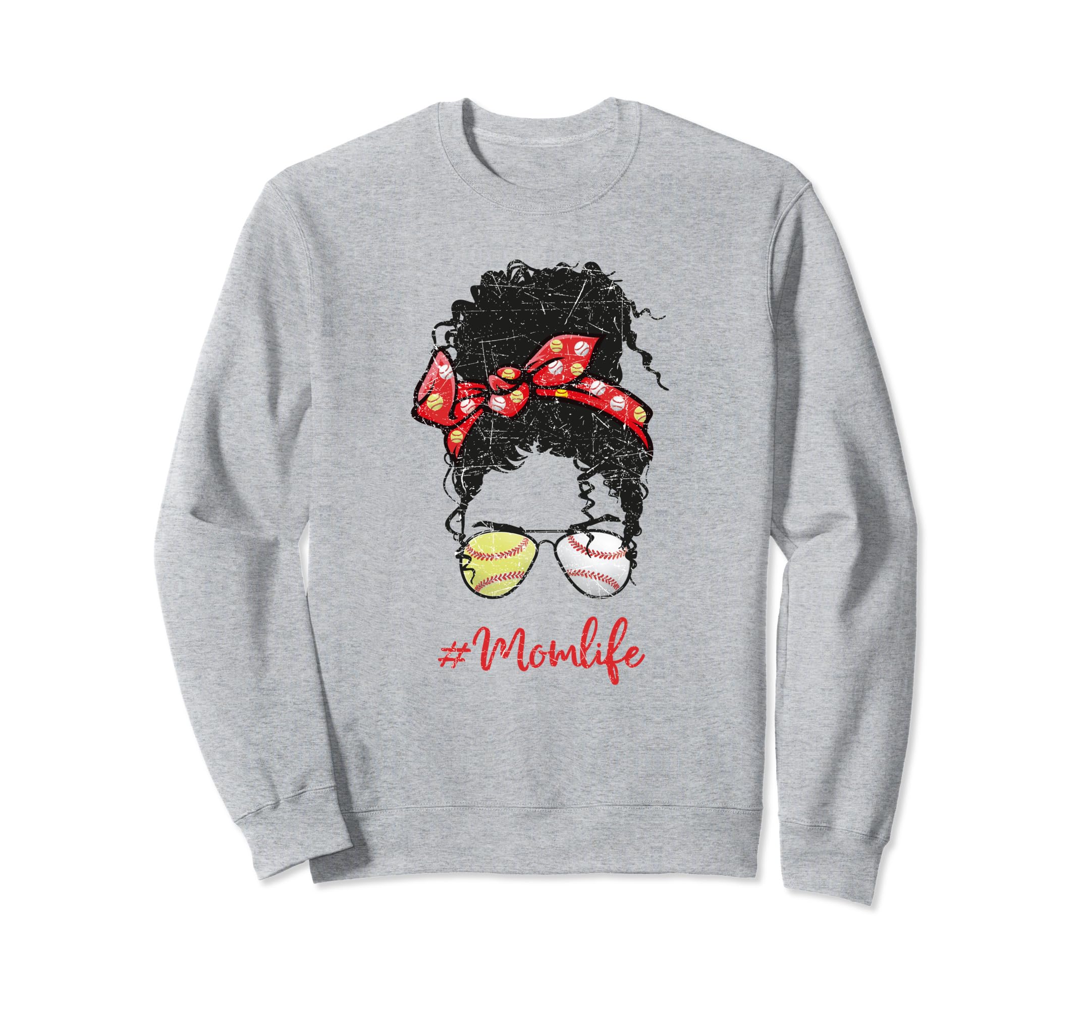 Mom Life Softball Baseball Sweatshirt - Custom Art Print for Adults - T-Shirt, Sweatshirt, Hoodie