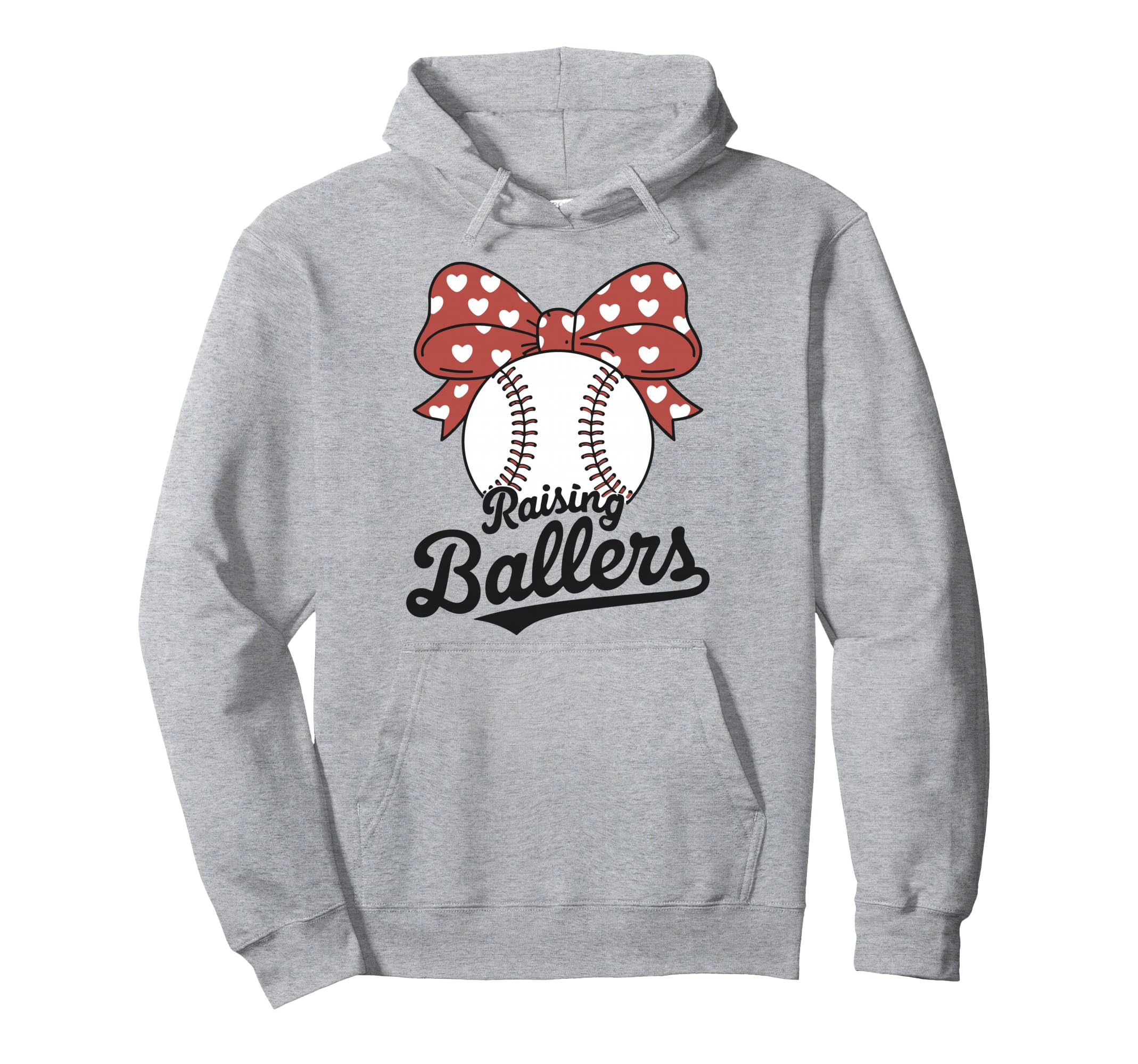 Baseball Mama Raising Ballers Hoodie - Trendy Graphic Unisex - T-Shirt, Sweatshirt, Hoodie