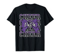 Cheer Papa Dad Bow Sport Cheerleader T-Shirt - Minimalist Print Unisex - T-Shirt, Sweatshirt, Hoodie