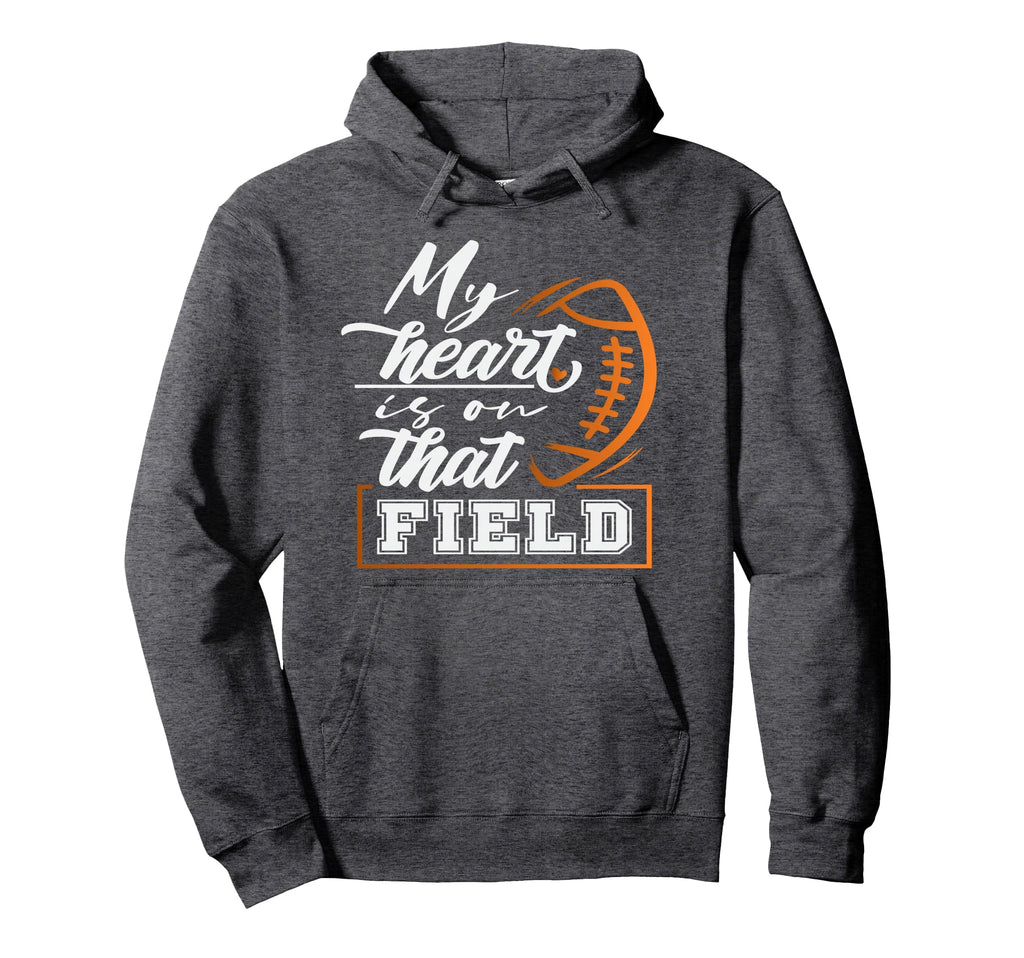 My Heart Is That Field Football Mom Game Hoodie - Aesthetic Graphic Unisex - T-Shirt, Sweatshirt, Hoodie