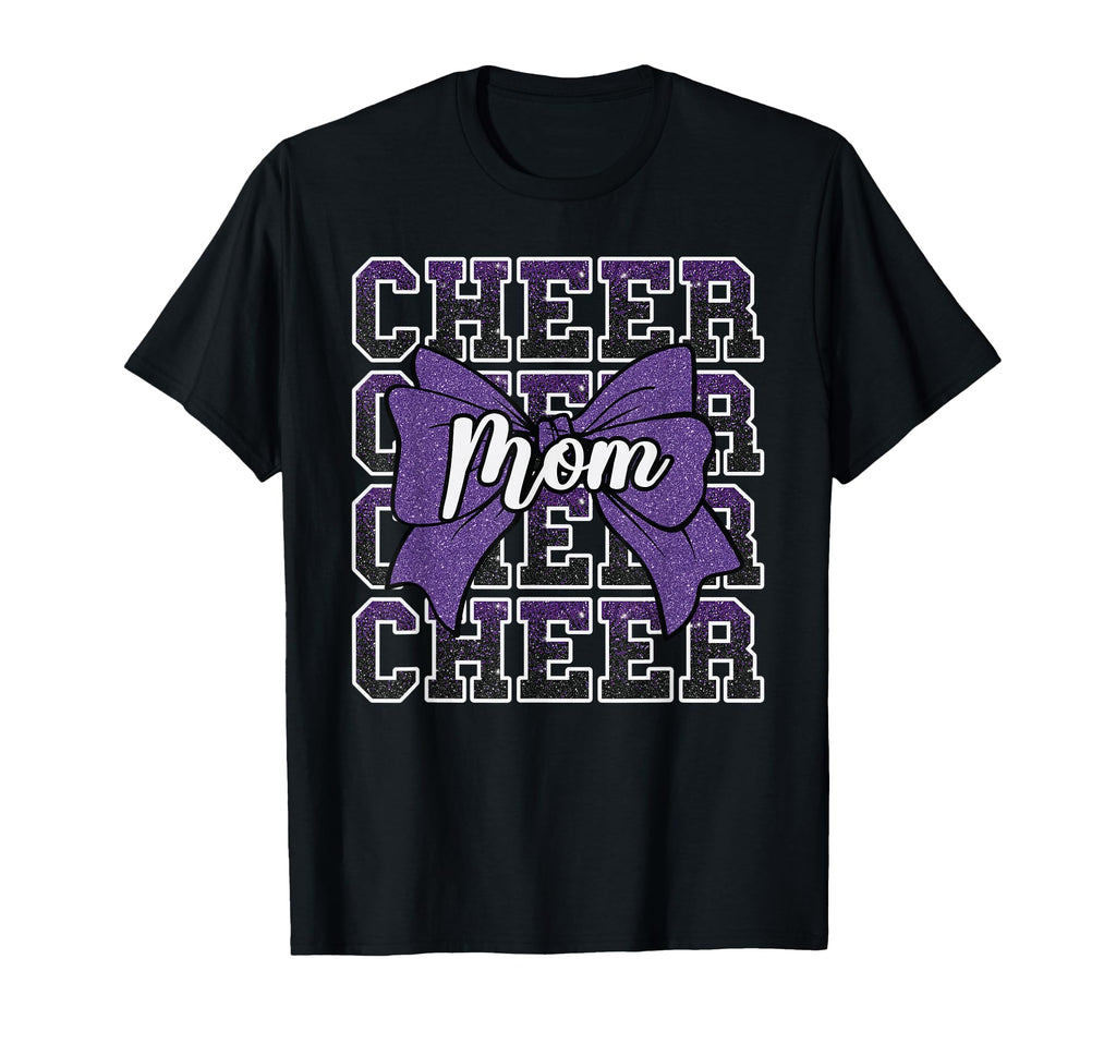 Cheer Mom Mama Bow Sport Cheerleader T-Shirt - Minimalist Print Men Women - T-Shirt, Sweatshirt, Hoodie
