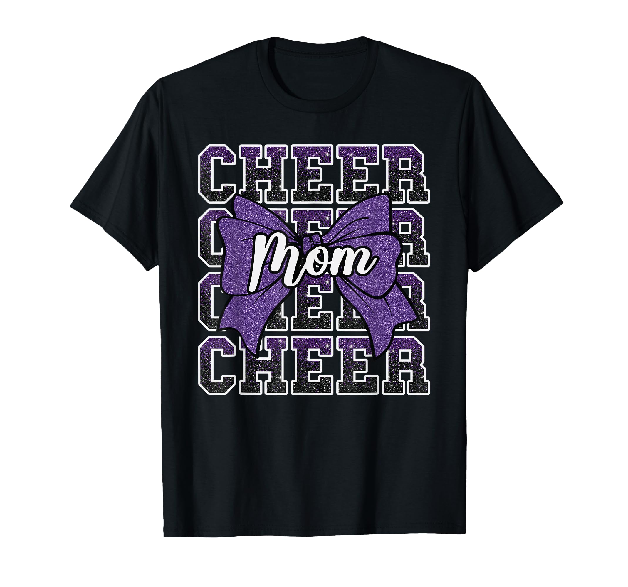 Cheer Mom Mama Bow Sport Cheerleader T-Shirt - Minimalist Print Men Women - T-Shirt, Sweatshirt, Hoodie