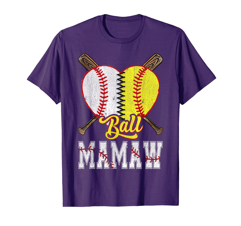 Mamaw Both Ball Mamaw Baseball T-Shirt - Unique Graphic for Adults - T-Shirt, Sweatshirt, Hoodie