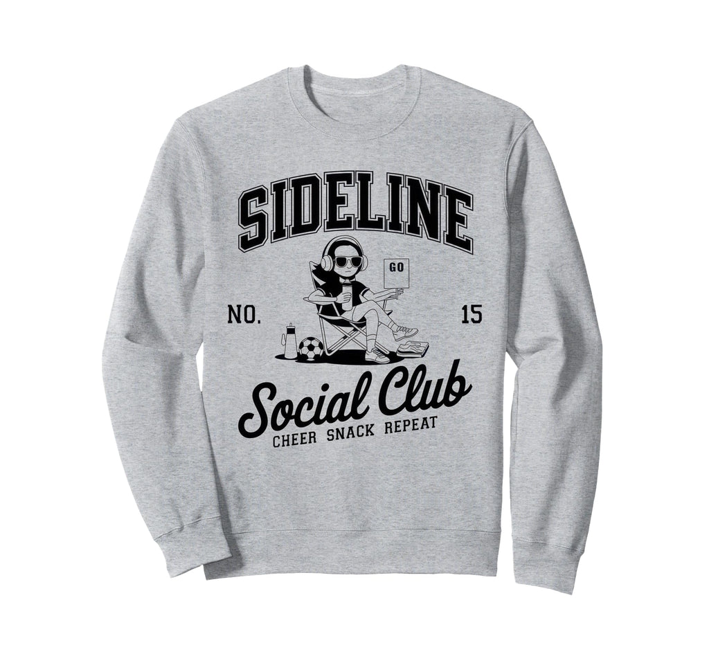 Sideline Social Club Soccer Mom Game Sweatshirt - Graphic Print for Adults - T-Shirt, Sweatshirt, Hoodie