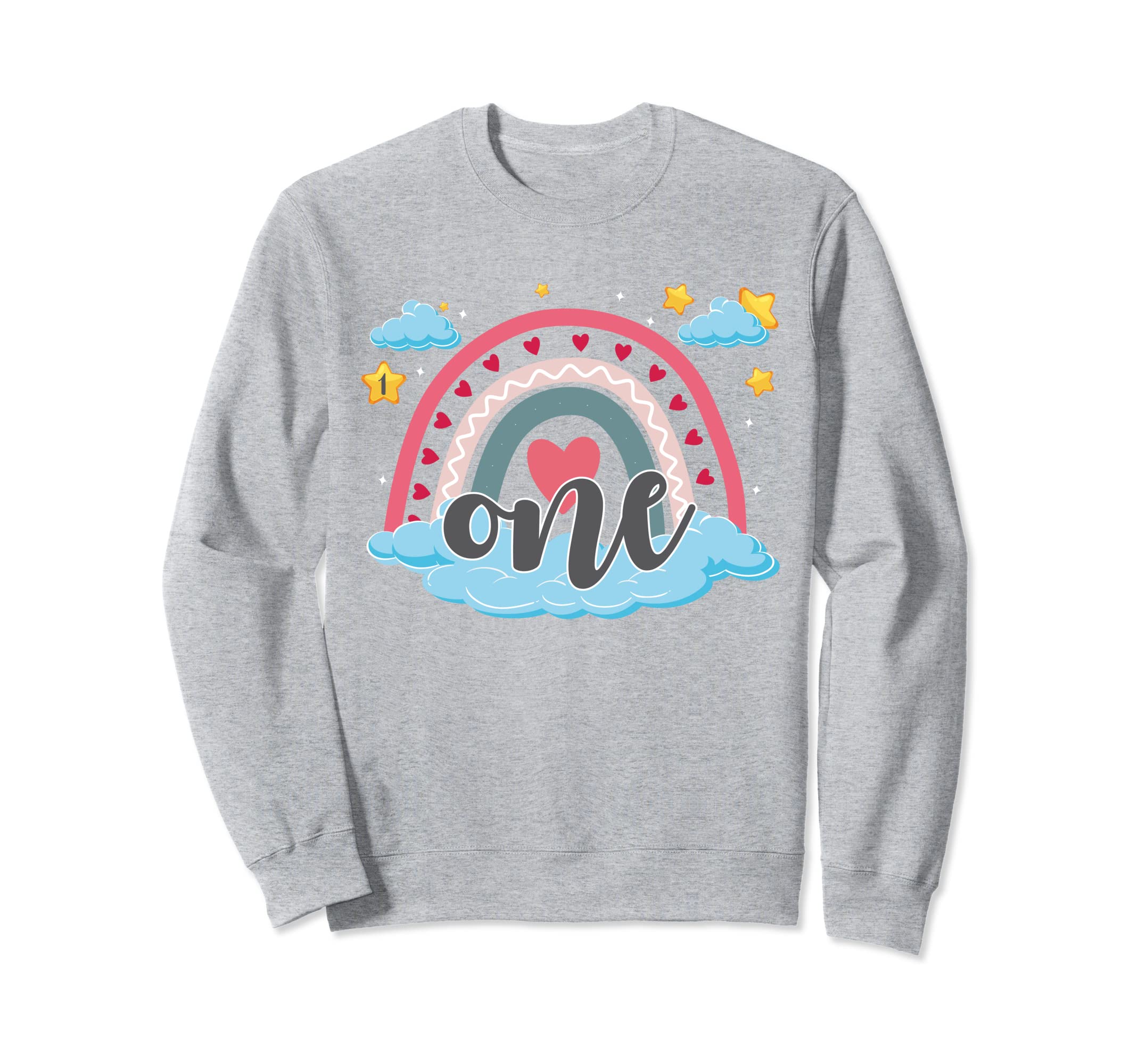 One Year Old Boho Rainbow 1St Sweatshirt - Minimalist Print Men Women - T-Shirt, Sweatshirt, Hoodie