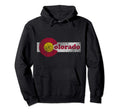 Fade Colorado Flag Distressed Hoodie - Unique Graphic for Adults - T-Shirt, Sweatshirt, Hoodie