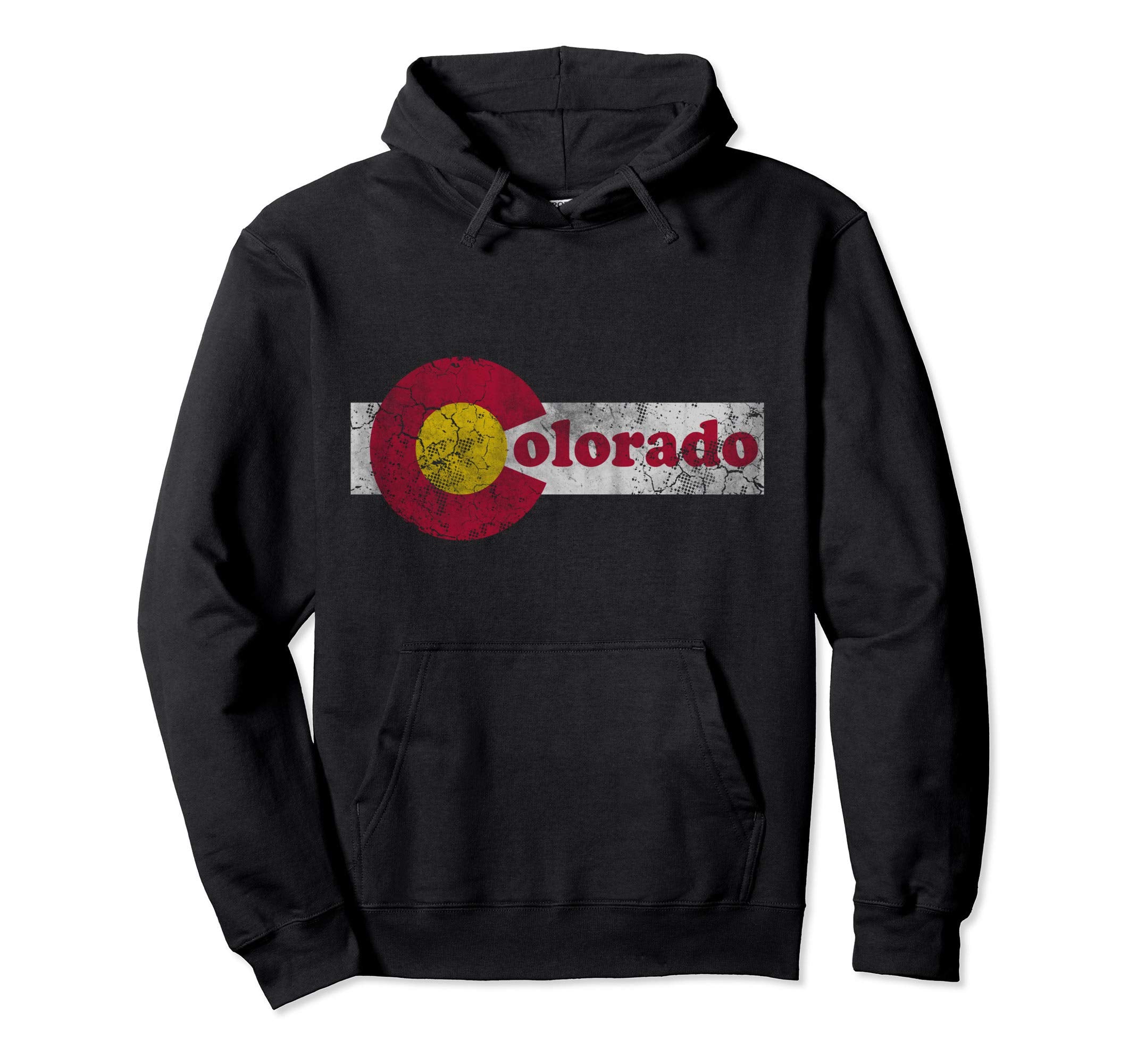 Fade Colorado Flag Distressed Hoodie - Unique Graphic for Adults - T-Shirt, Sweatshirt, Hoodie