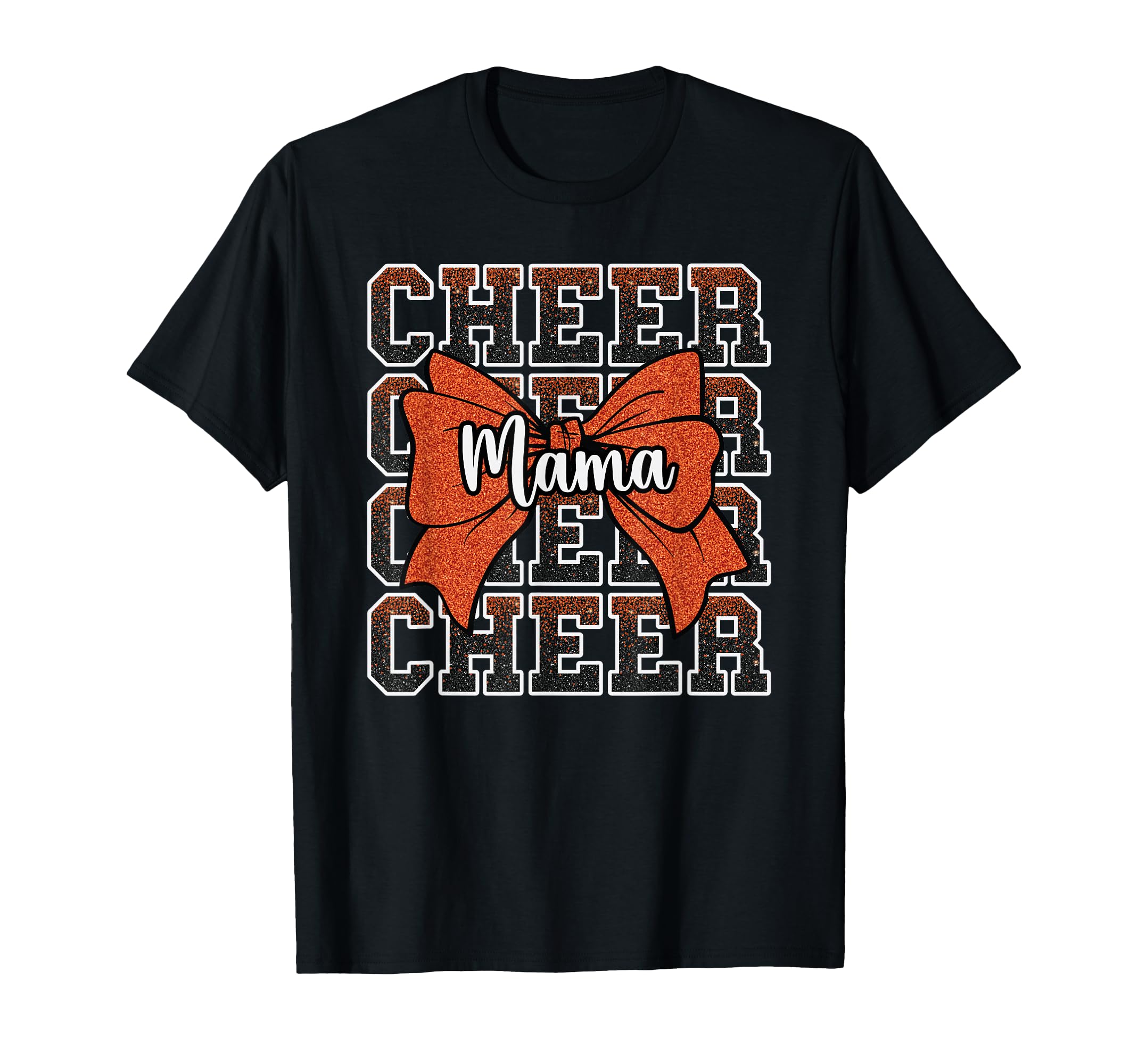 Cheer Mama Mom Bow Sport Cheerleader T-Shirt - Unique Graphic Men Women - T-Shirt, Sweatshirt, Hoodie