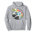 Happy Toaster Surfing Kanagawa Japan Wave Hoodie - Unique Graphic Unisex - T-Shirt, Sweatshirt, Hoodie