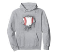 Shredded Ripped And Torn Baseball Hoodie - Graphic Print Unisex - T-Shirt, Sweatshirt, Hoodie