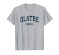 Olathe Kansas Ks Varsity Sports Navy T-Shirt - Unique Graphic for Adults - T-Shirt, Sweatshirt, Hoodie