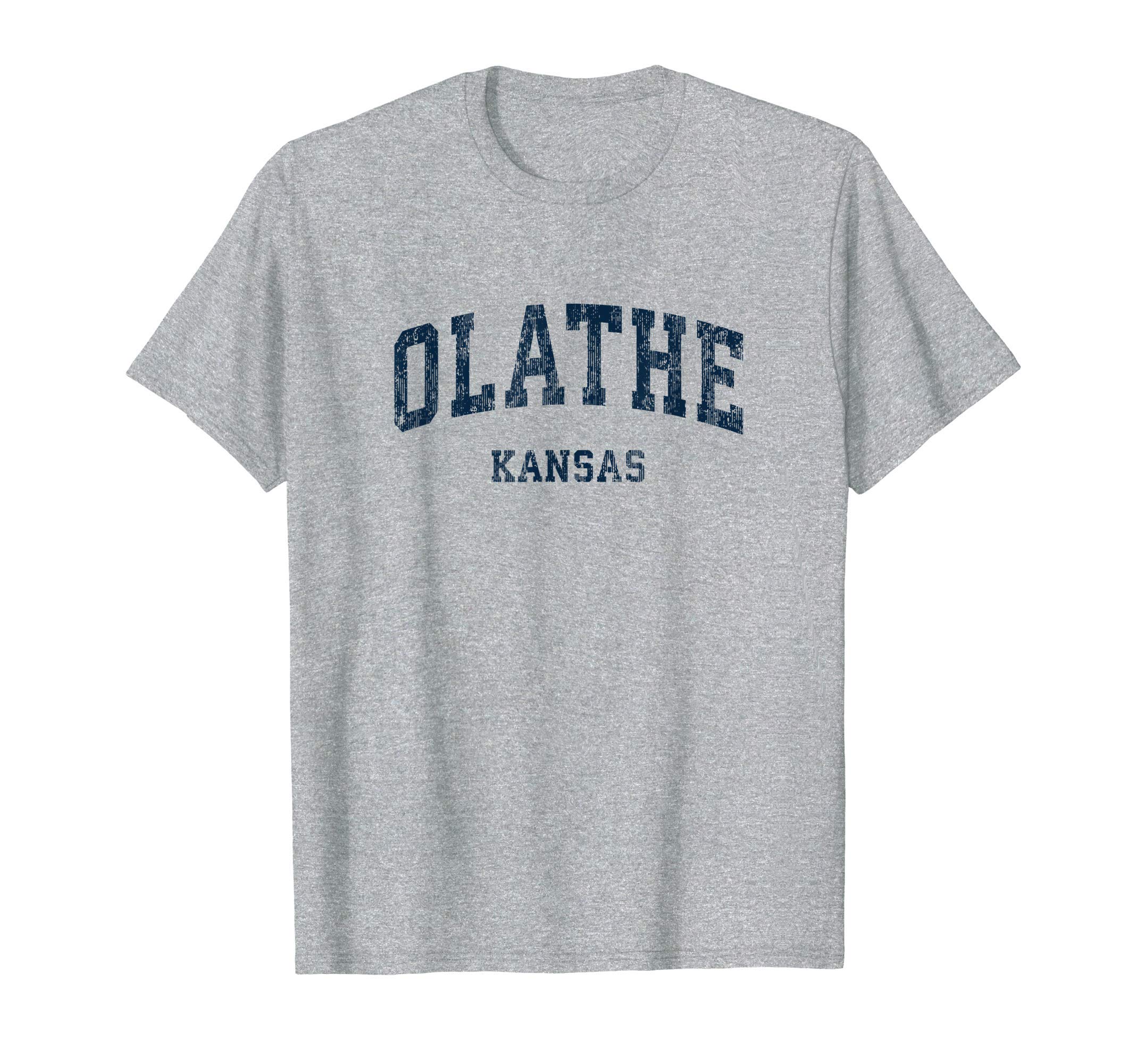 Olathe Kansas Ks Varsity Sports Navy T-Shirt - Unique Graphic for Adults - T-Shirt, Sweatshirt, Hoodie