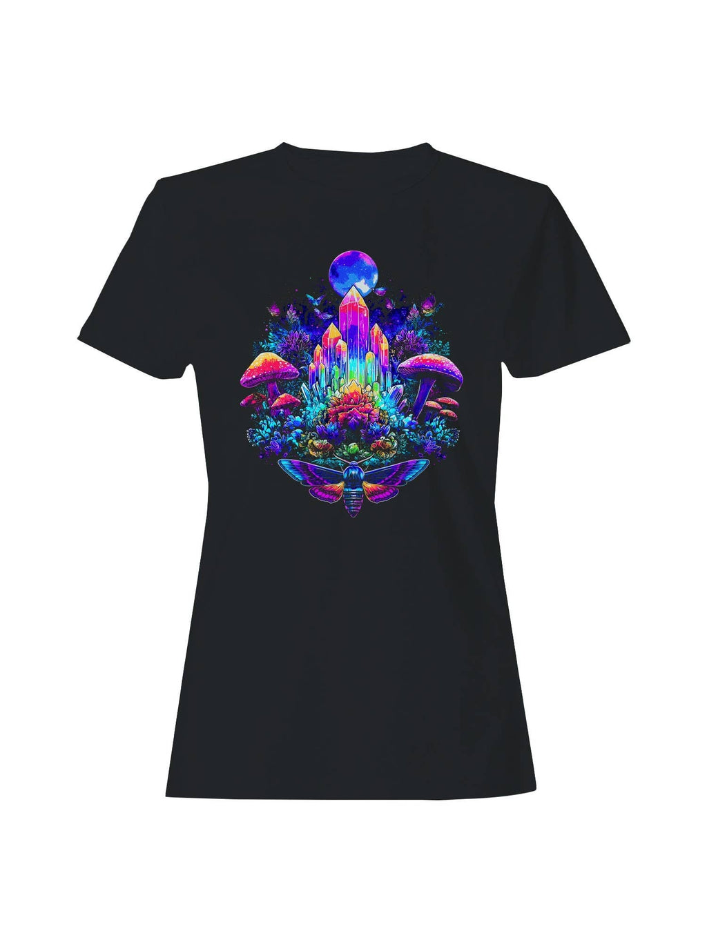 Mystic Crystal Moonlit Garden Women's - Adult & Kids T-Shirts, Sweatshirts & Hoodies apparel design preview 1