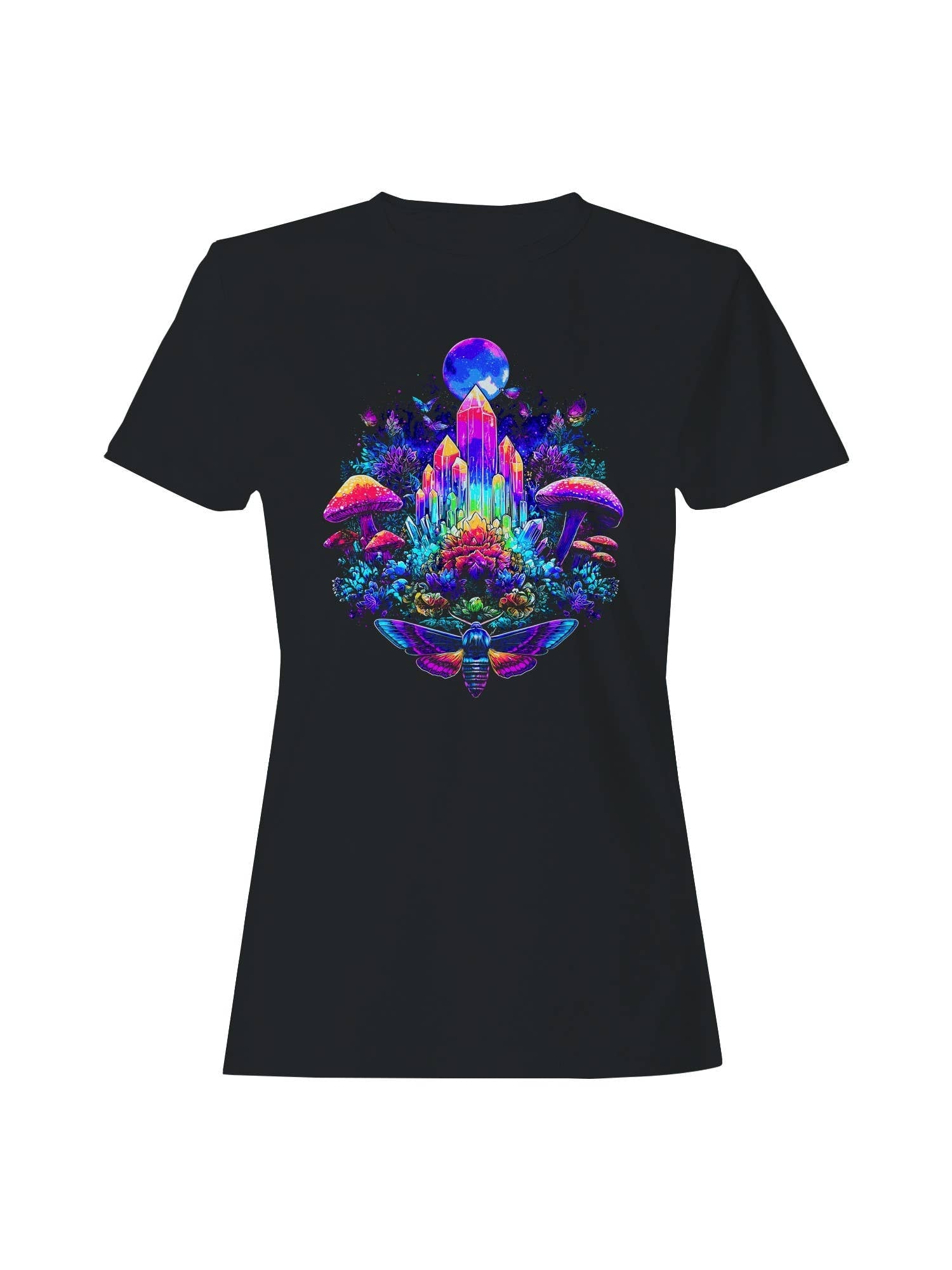 Mystic Crystal Moonlit Garden Women's - Adult & Kids T-Shirts, Sweatshirts & Hoodies apparel design preview 1