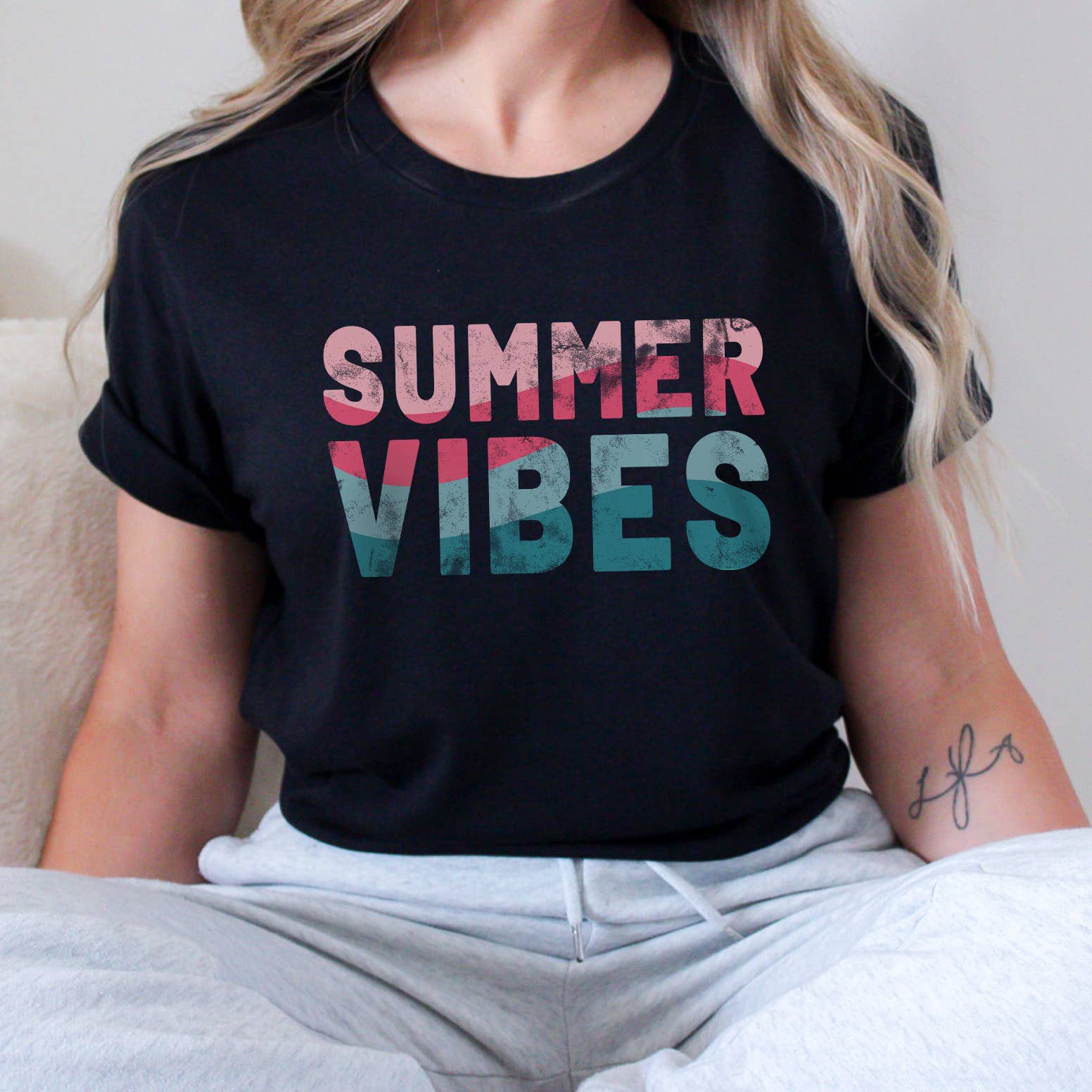 Summer Vibes Beach Sizes XS-2XL - Adult & Kids T-Shirts, Sweatshirts & Hoodies apparel design preview 1
