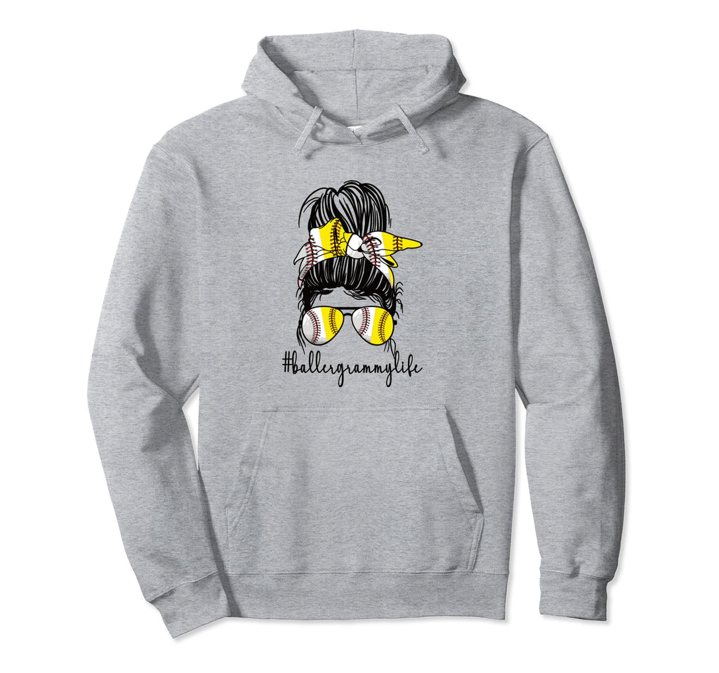 Baller Grammy Life Softball Baseball Hoodie - Streetwear Style Unisex - T-Shirt, Sweatshirt, Hoodie