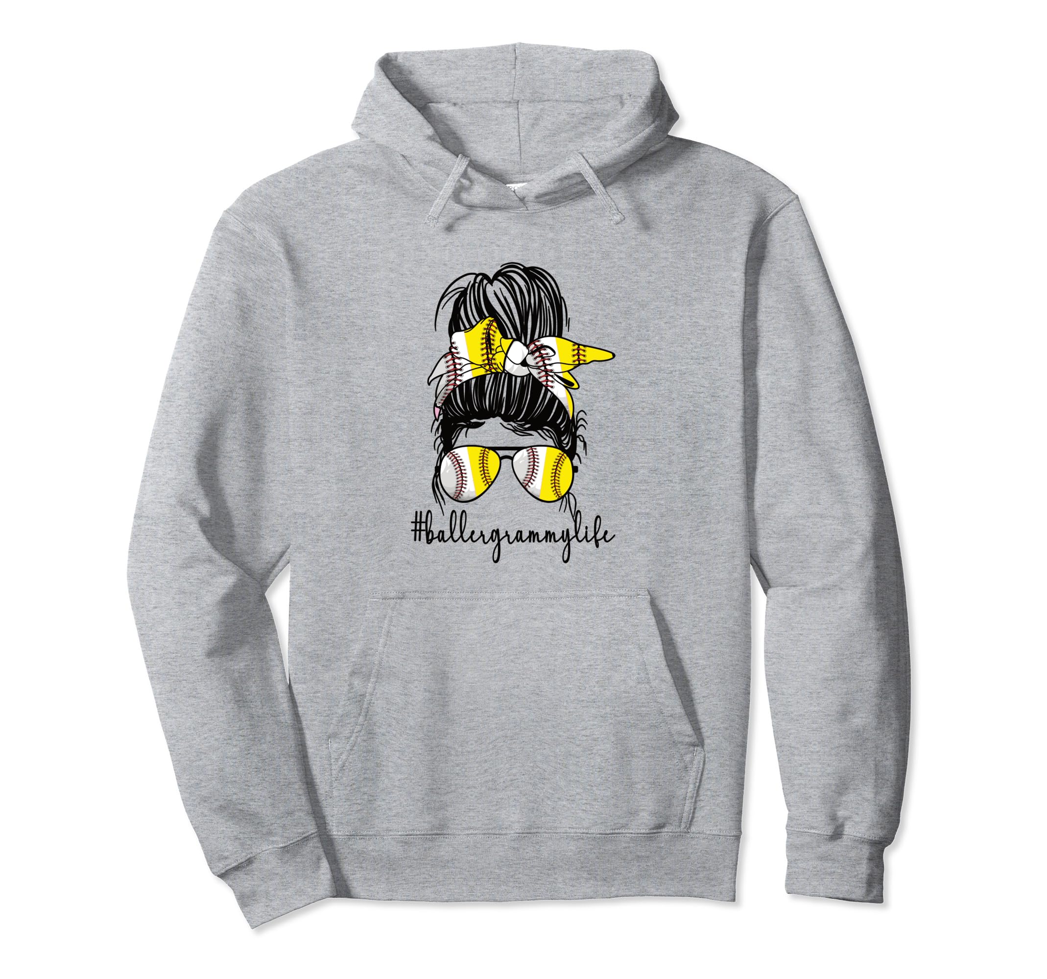 Baller Grammy Life Softball Baseball Hoodie - Streetwear Style Unisex - T-Shirt, Sweatshirt, Hoodie