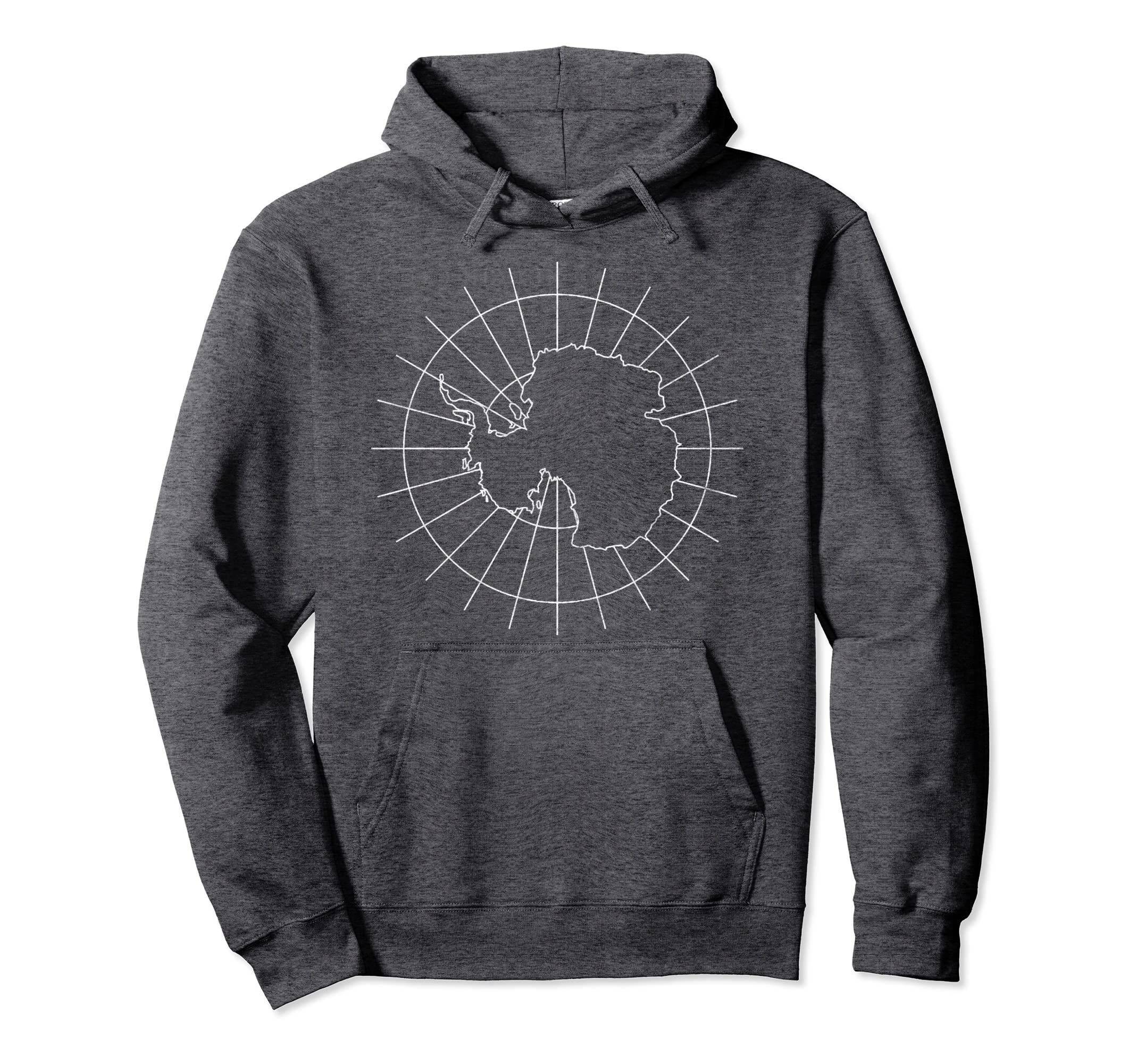 Antarctic Map Minimalist Distressed 80S Hoodie - Minimalist Print Unisex - T-Shirt, Sweatshirt, Hoodie