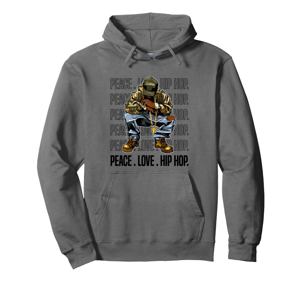 Peace Love Hip Hop Old School 90 Dope Hoodie - Minimalist Print Men Women - T-Shirt, Sweatshirt, Hoodie