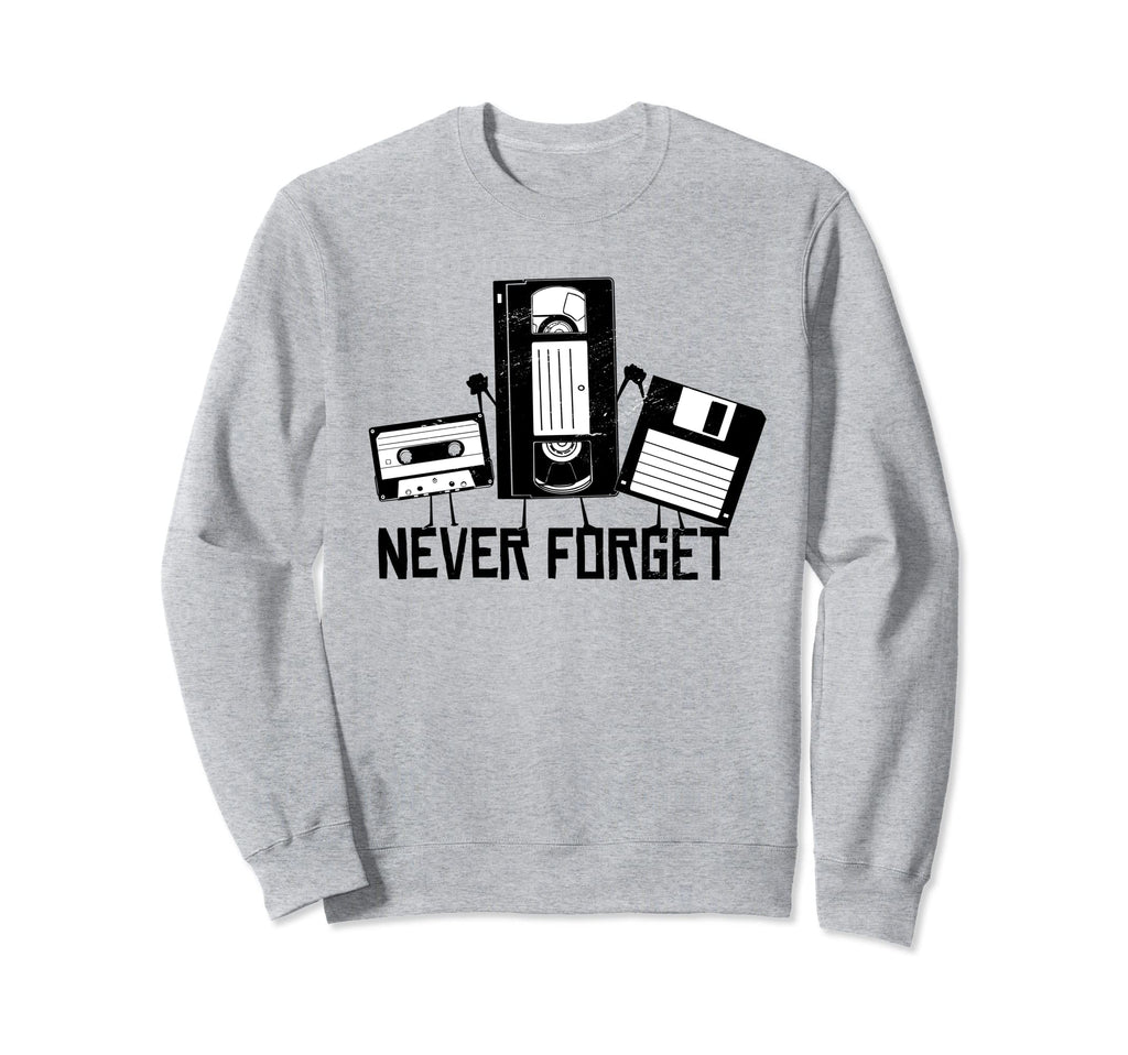 Funny Cassette Vhs Tape Floppy Sweatshirt - Minimalist Print for Adults - T-Shirt, Sweatshirt, Hoodie