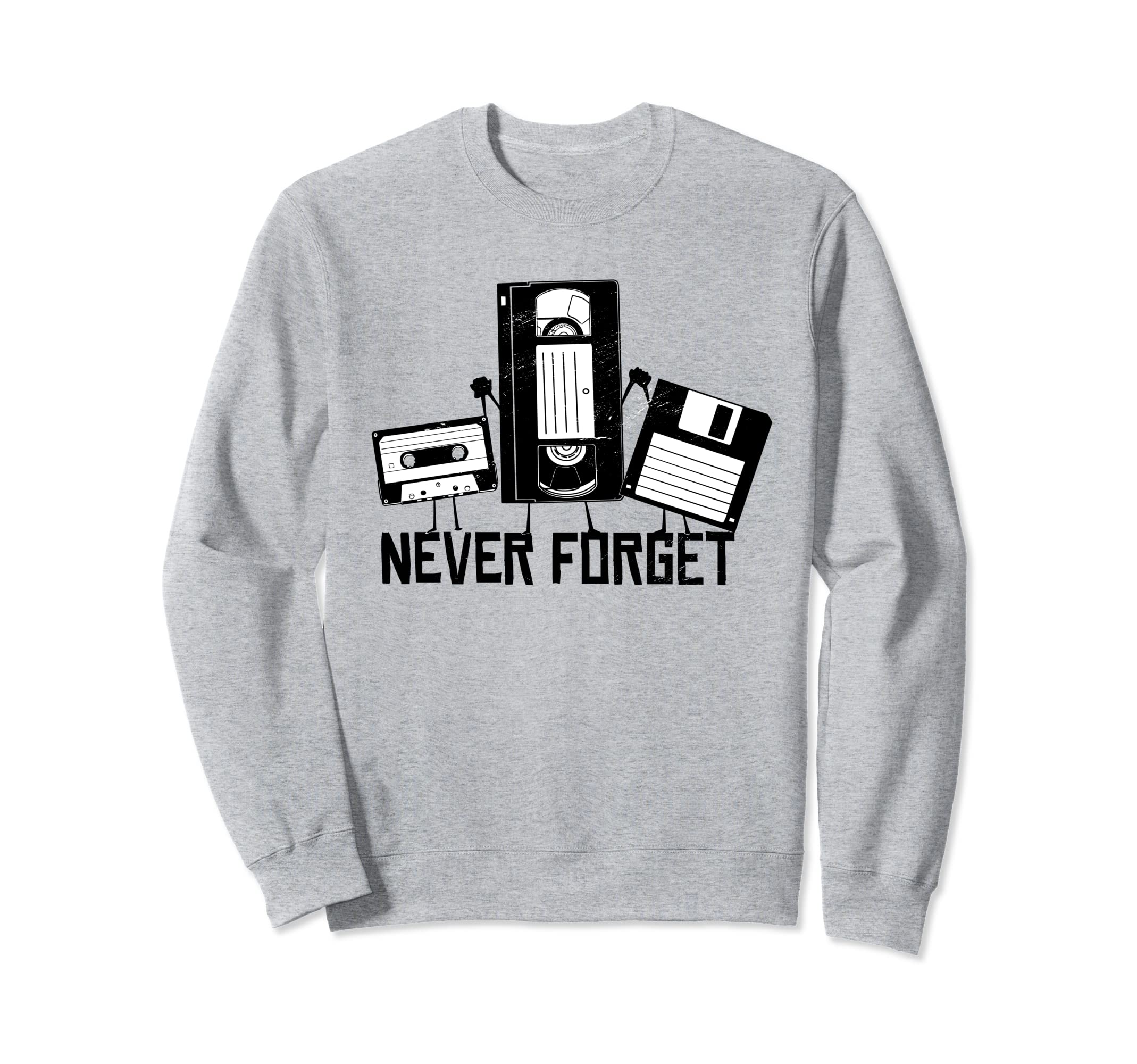 Funny Cassette Vhs Tape Floppy Sweatshirt - Minimalist Print for Adults - T-Shirt, Sweatshirt, Hoodie