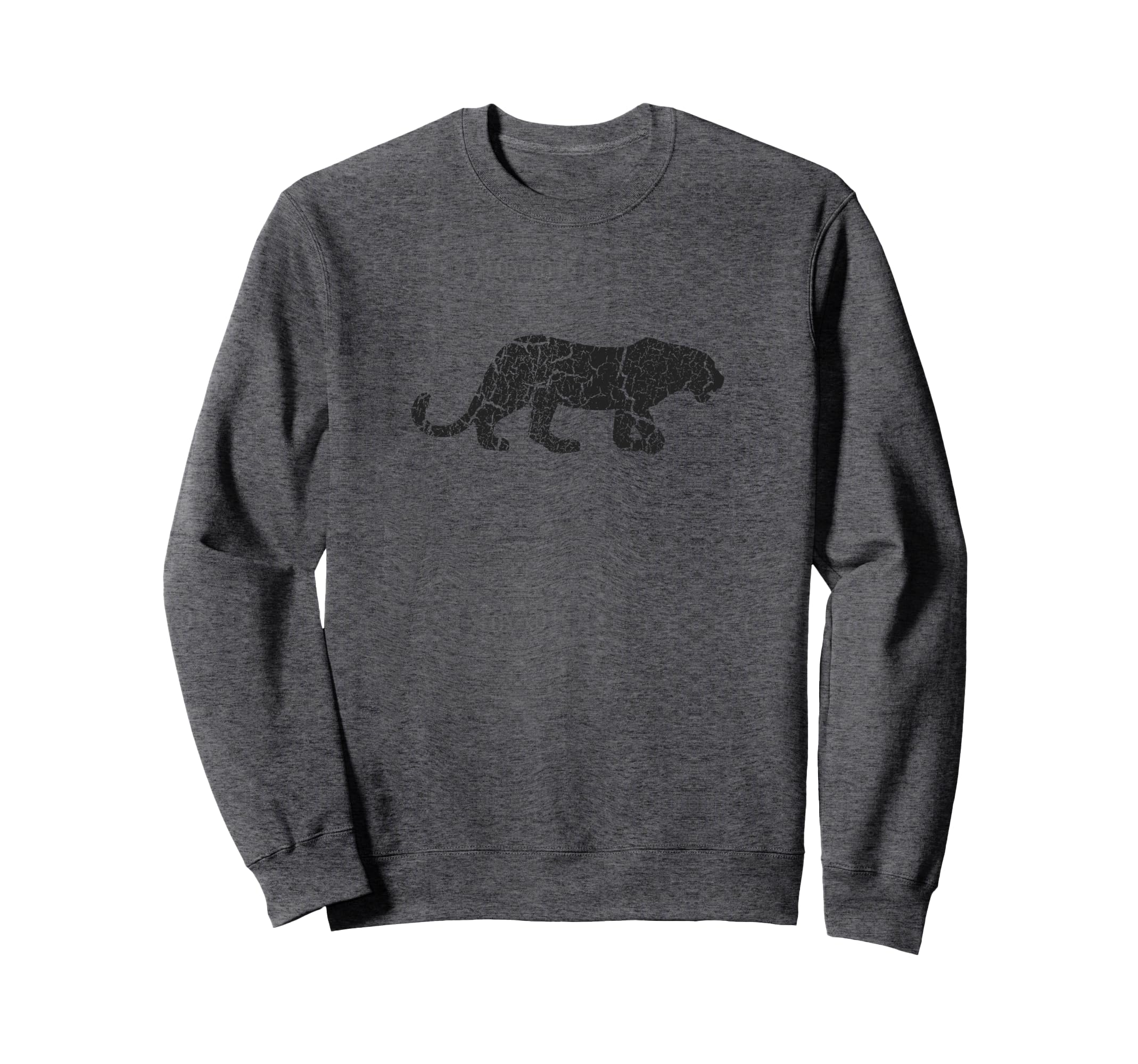 Panther Distressed Panther Sweatshirt - Unique Graphic Unisex - T-Shirt, Sweatshirt, Hoodie
