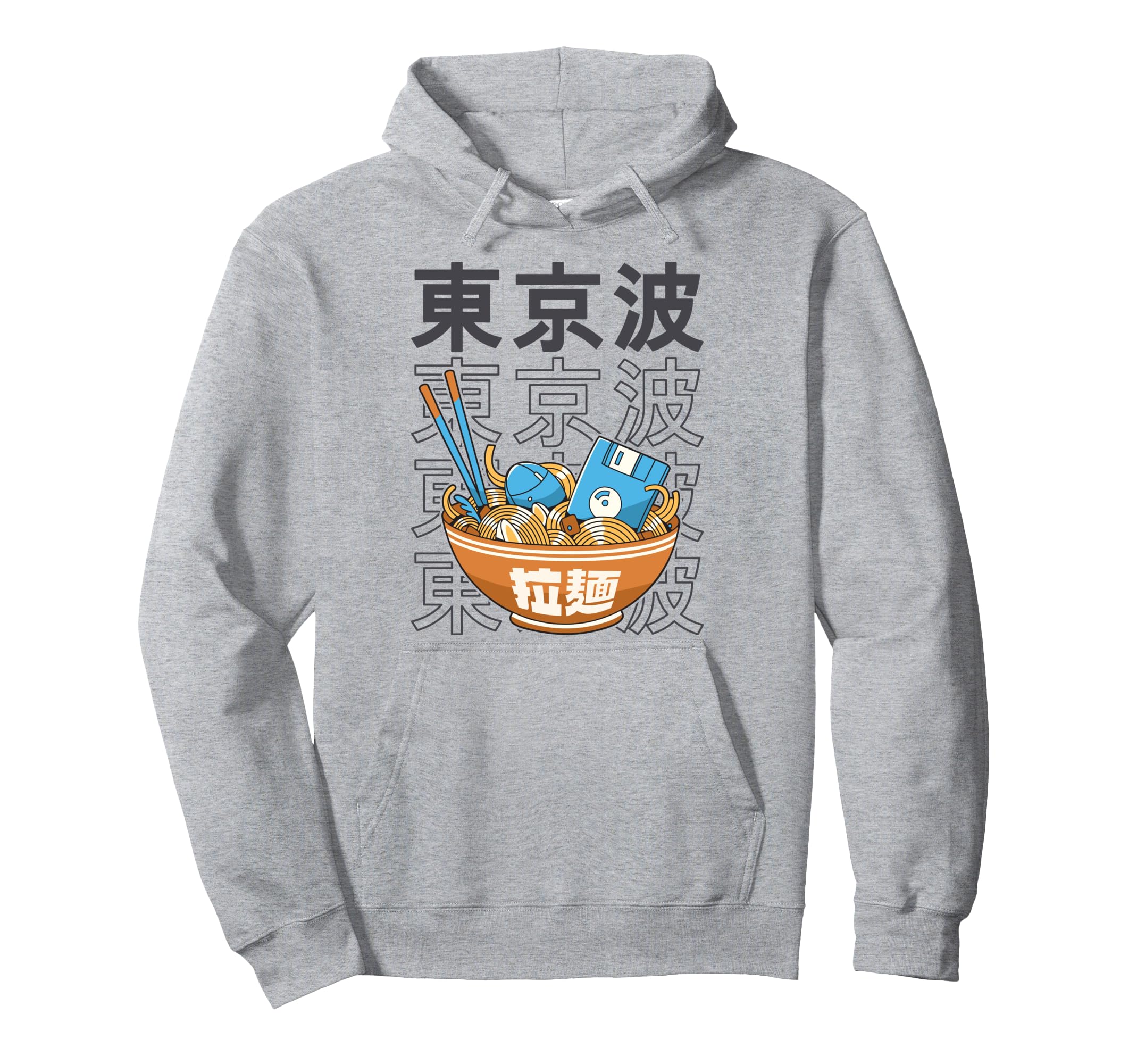Digital Ramen Bowl Kawaii Hoodie - Casual Everyday Wear Men Women - T-Shirt, Sweatshirt, Hoodie