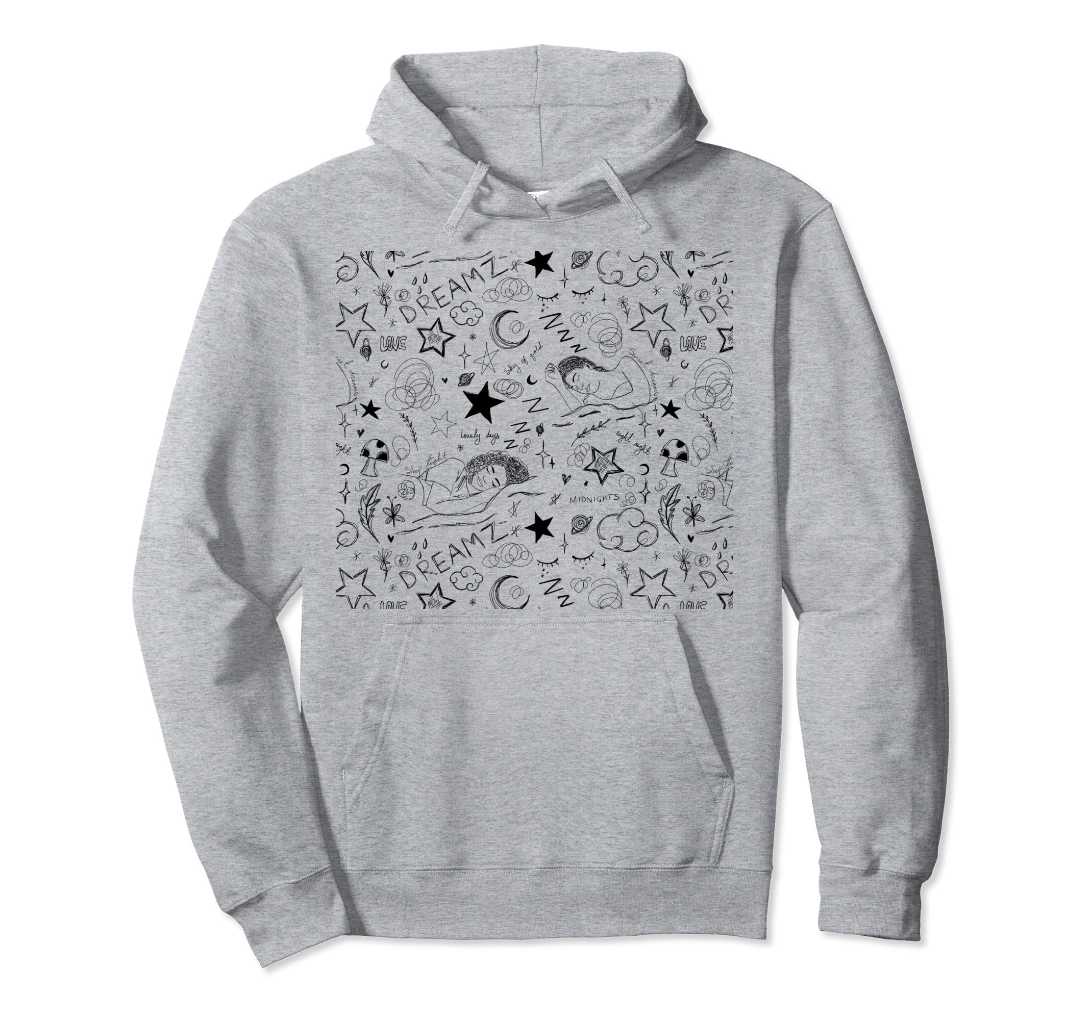 Aesthetic Minimalist Drawing Female Hoodie - Custom Art Print for Adults - T-Shirt, Sweatshirt, Hoodie
