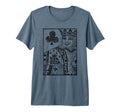 King Clubs Distressed Playing Card Tri T-Shirt - Trendy Graphic Unisex - T-Shirt, Sweatshirt, Hoodie