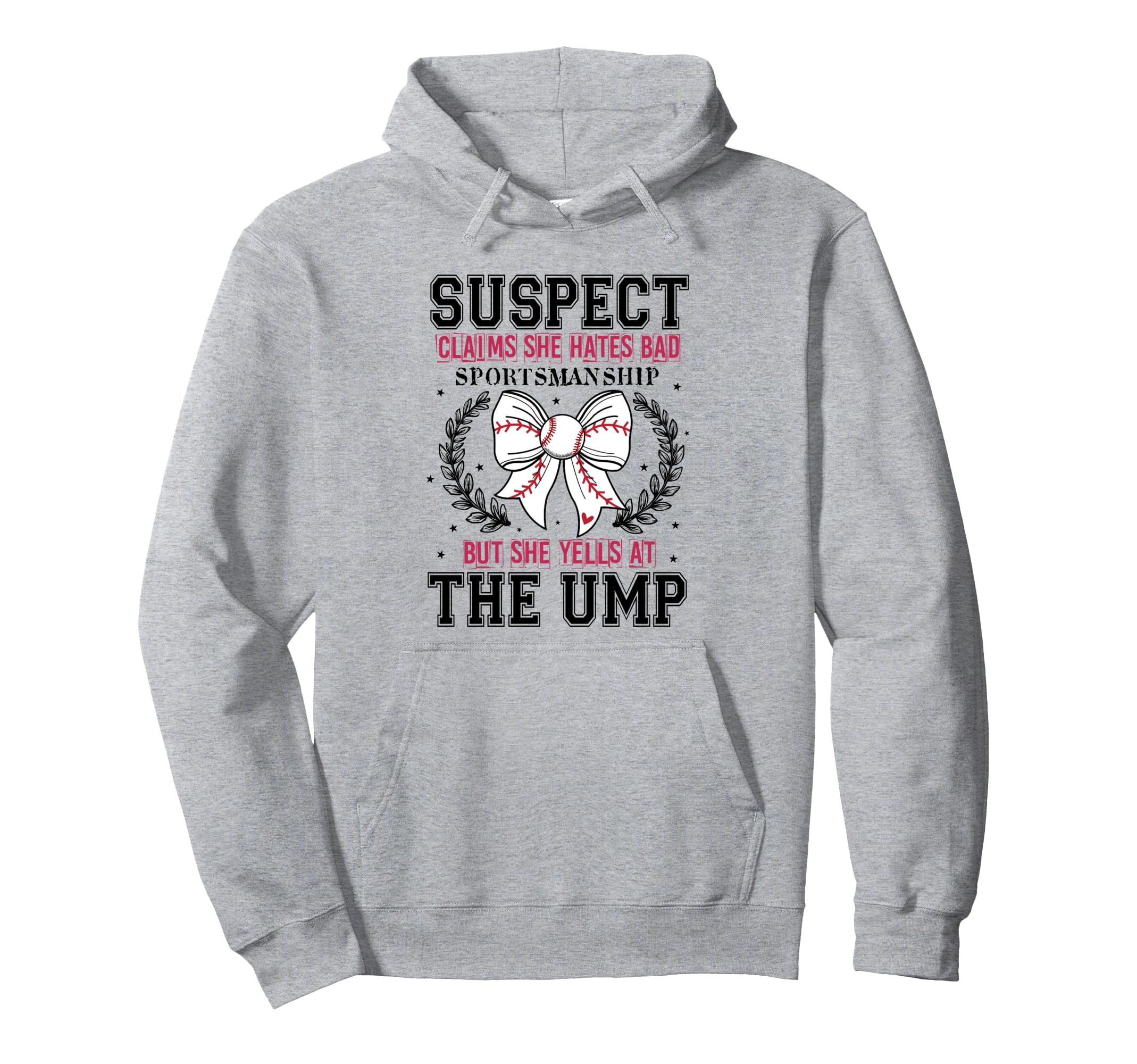 Baseball Suspect She Hates Bad Hoodie - Aesthetic Graphic Men Women - T-Shirt, Sweatshirt, Hoodie