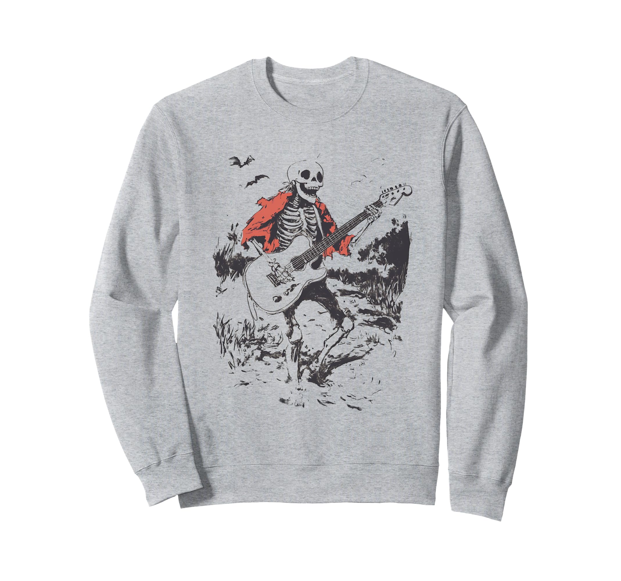 Dancing Skeleton Playing Guitar Sweatshirt - Streetwear Style for Adults - T-Shirt, Sweatshirt, Hoodie