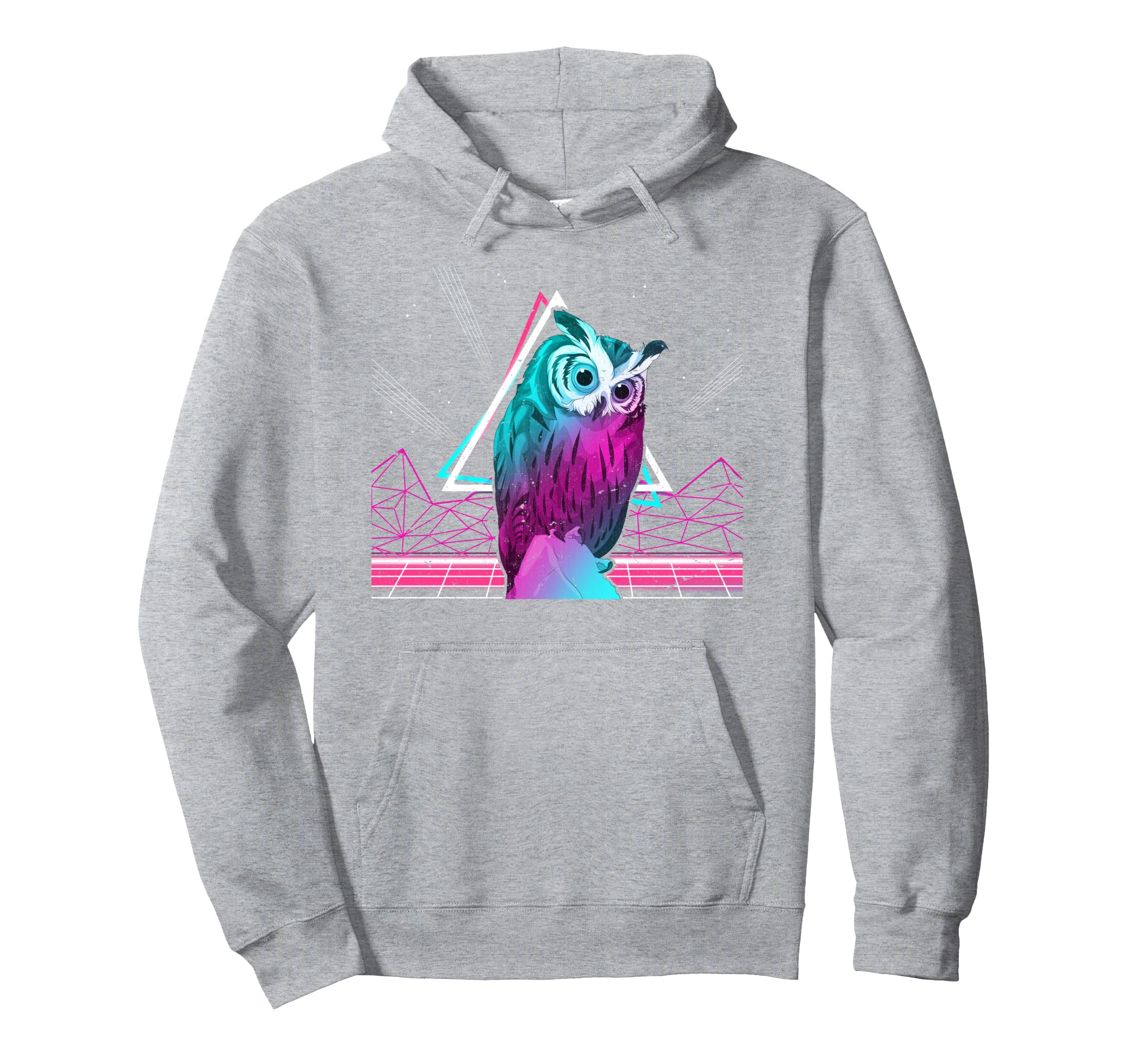 Wise Bird Synthwave Aesthetics Owl Hoodie - Streetwear Style for Adults - T-Shirt, Sweatshirt, Hoodie