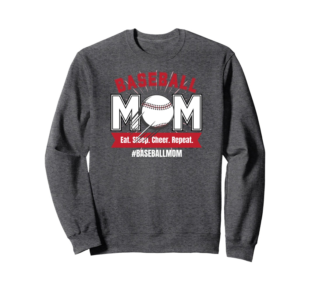 Baseball Mom Game Day Proud Sweatshirt - Aesthetic Graphic for Adults - T-Shirt, Sweatshirt, Hoodie