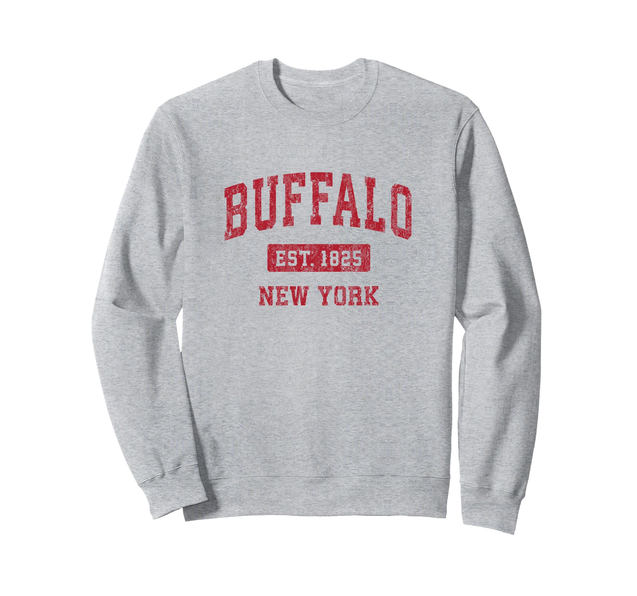 Buffalo New York Ny Sports Red Sweatshirt - Trendy Graphic Men Women - T-Shirt, Sweatshirt, Hoodie
