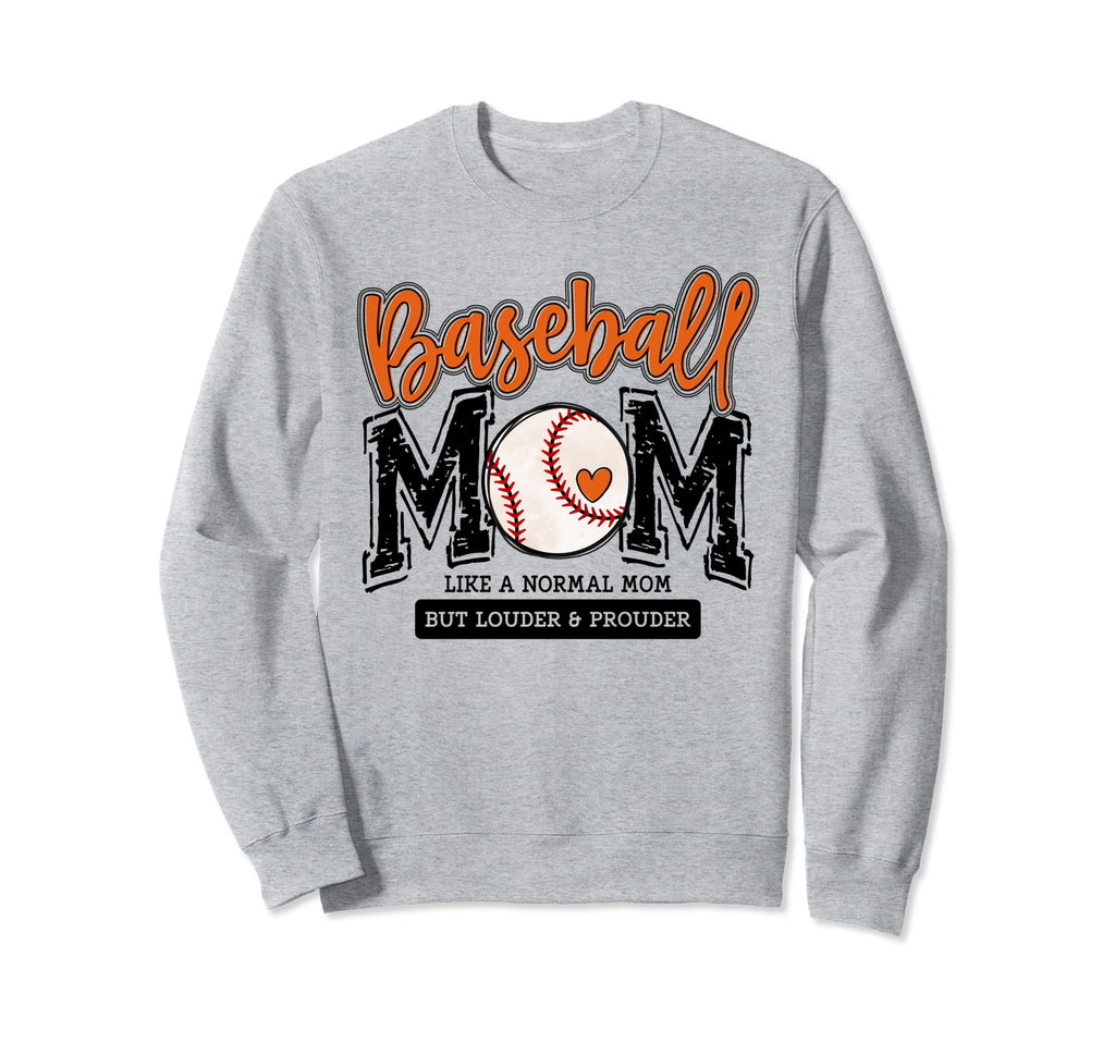 Baseball Mom Orange Varsity Sweatshirt - Novelty Apparel Men Women - T-Shirt, Sweatshirt, Hoodie