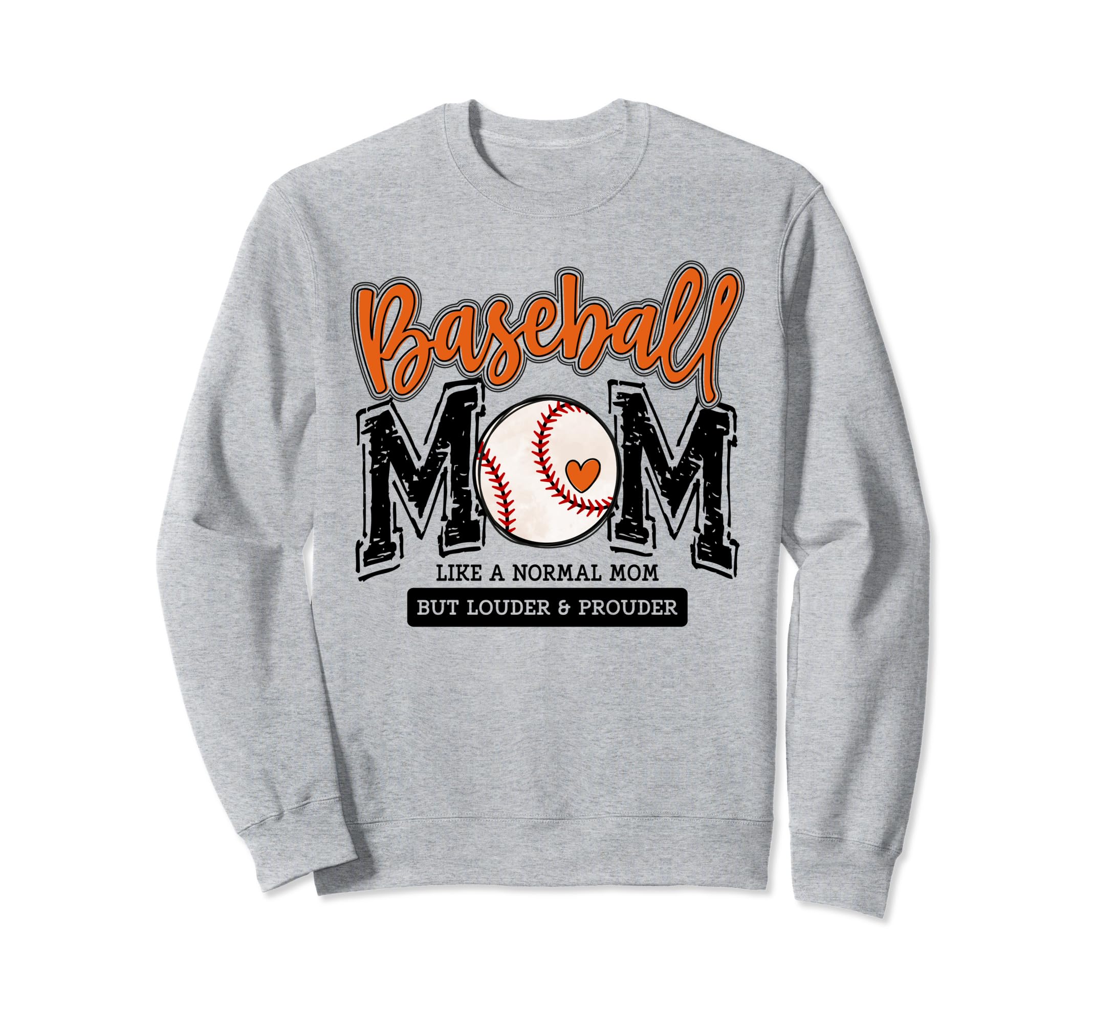 Baseball Mom Orange Varsity Sweatshirt - Novelty Apparel Men Women - T-Shirt, Sweatshirt, Hoodie