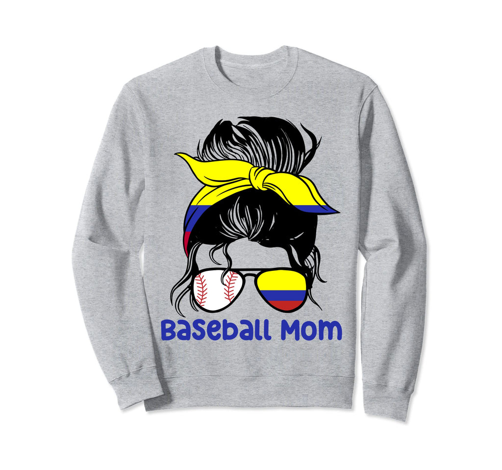 Colombia Baseball Mom Messy Bun Sweatshirt - Minimalist Print Unisex - T-Shirt, Sweatshirt, Hoodie
