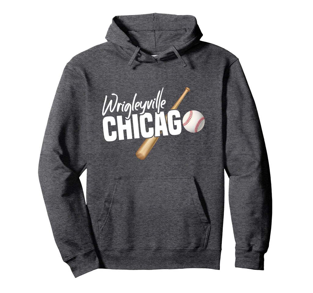 Wrigleyville Chicago Baseball American Hoodie - Unique Graphic for Adults - T-Shirt, Sweatshirt, Hoodie